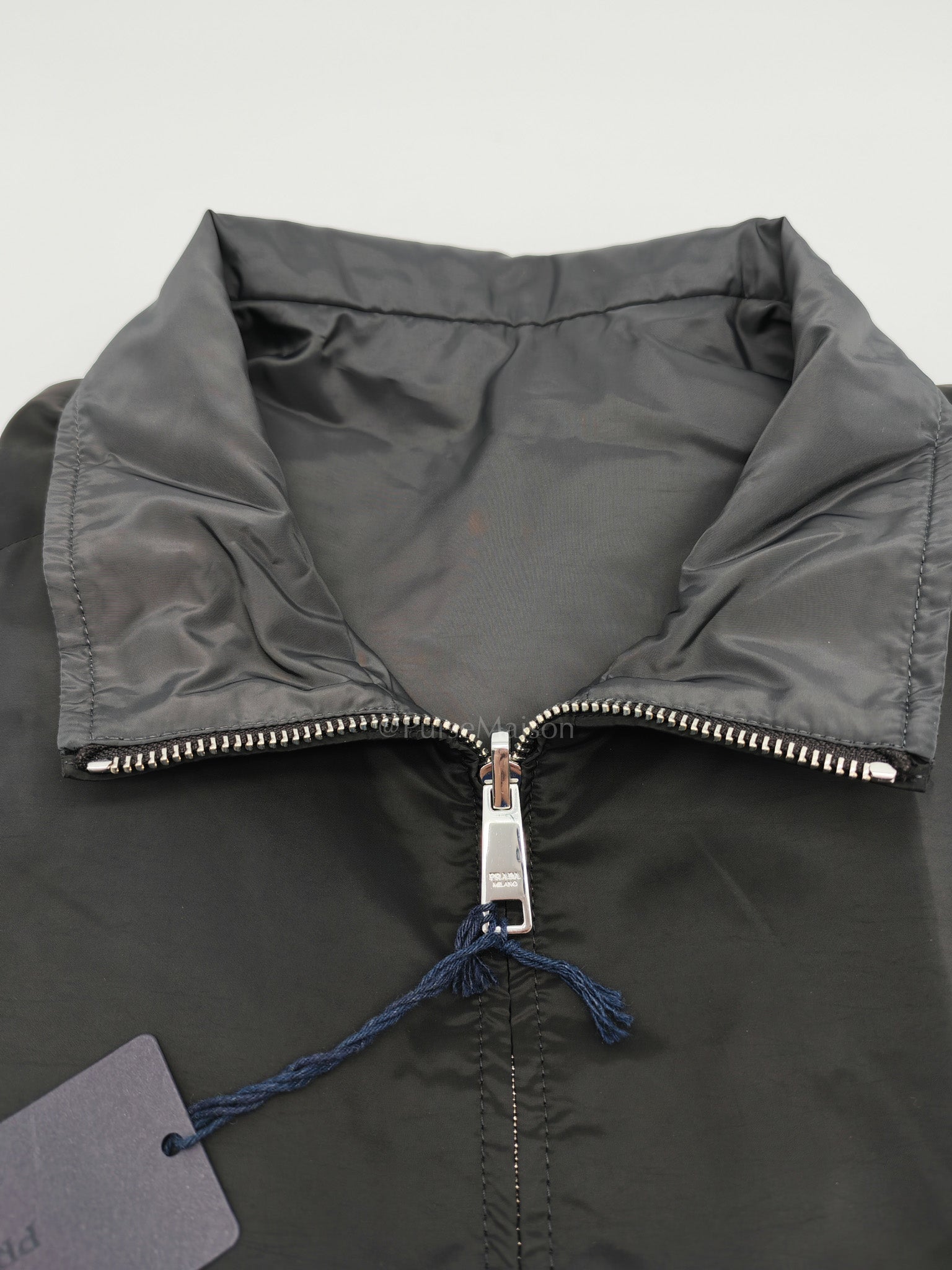 Blouson Reversible Black Nylon Jacket Size 50