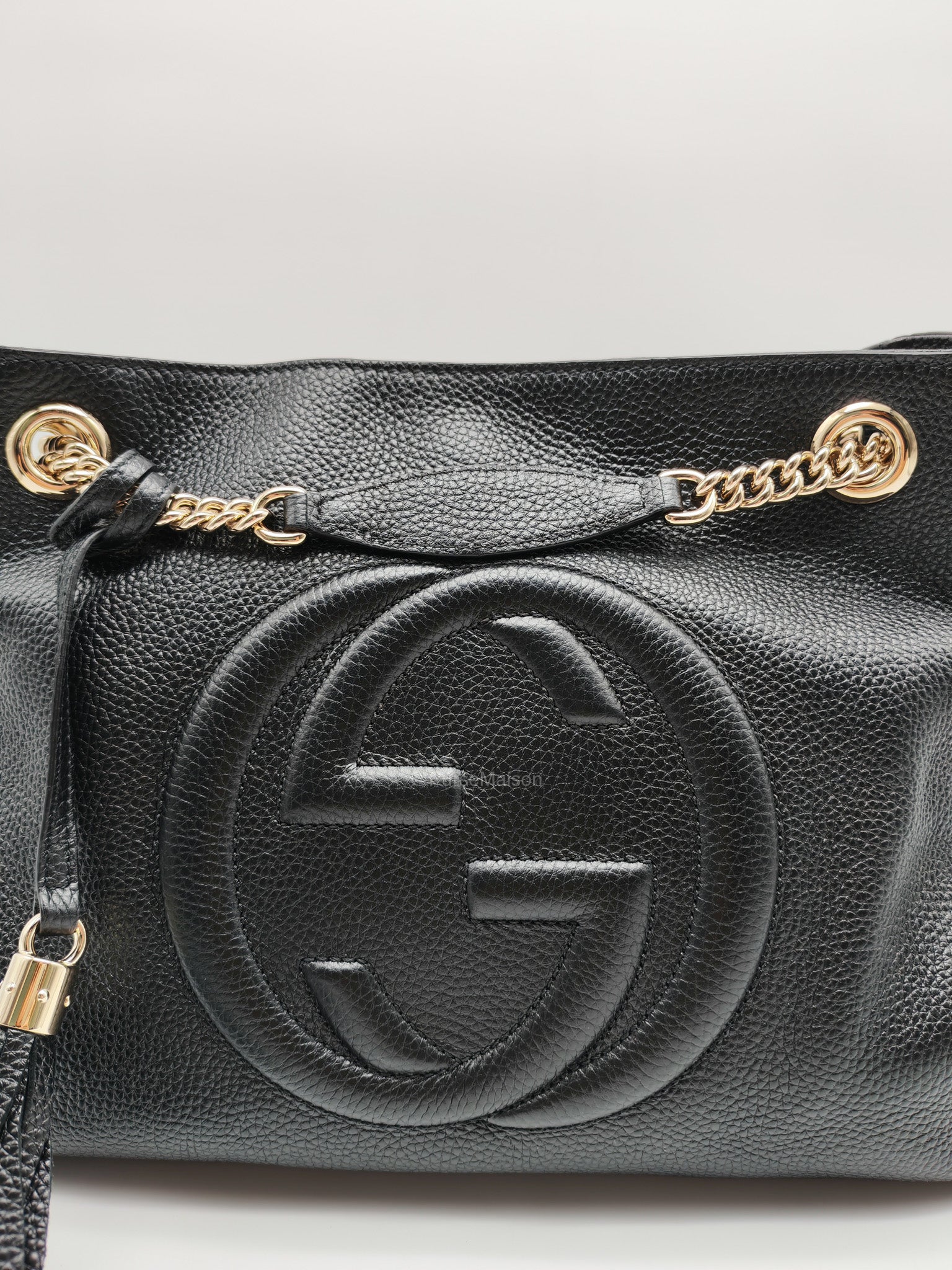 Price: Gucci Soho Chain Shoulder Bag in Black | Purse Maison Luxury Bags Shop