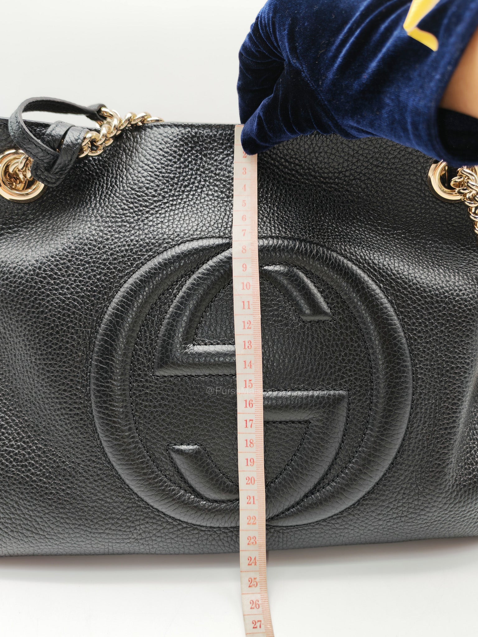 Price: Gucci Soho Chain Shoulder Bag in Black | Purse Maison Luxury Bags Shop