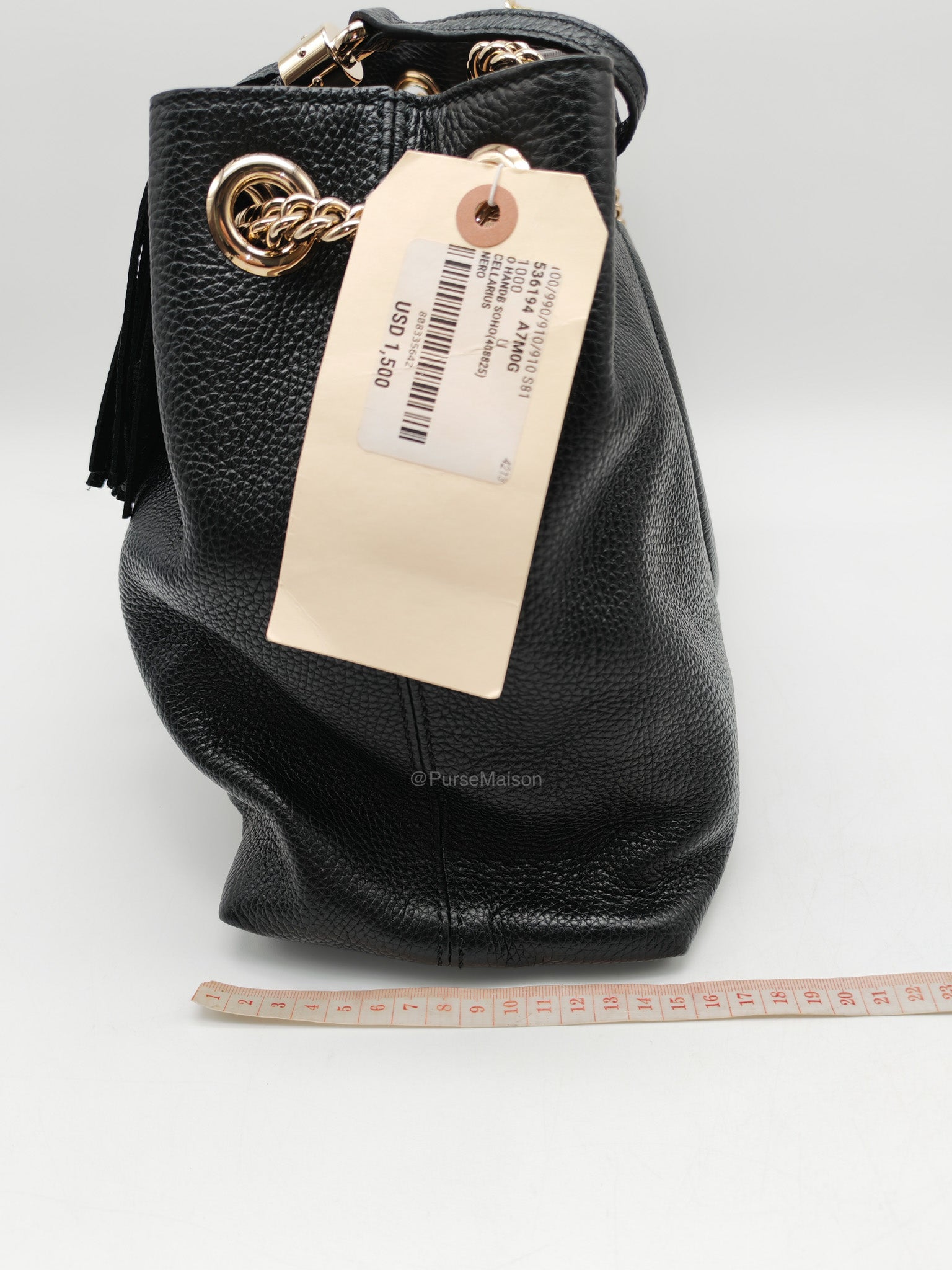 Price: Gucci Soho Chain Shoulder Bag in Black | Purse Maison Luxury Bags Shop
