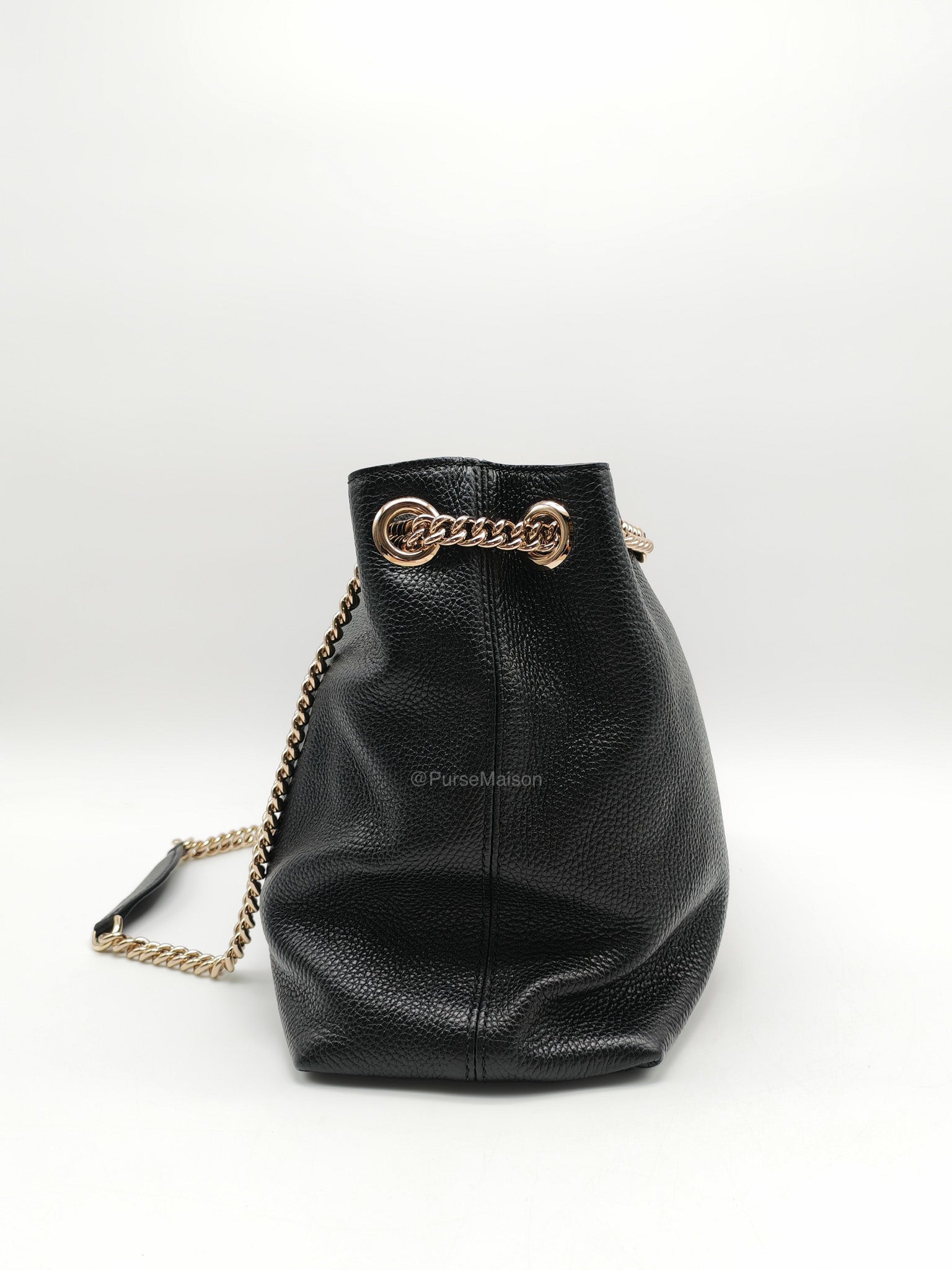 Price: Gucci Soho Chain Shoulder Bag in Black | Purse Maison Luxury Bags Shop