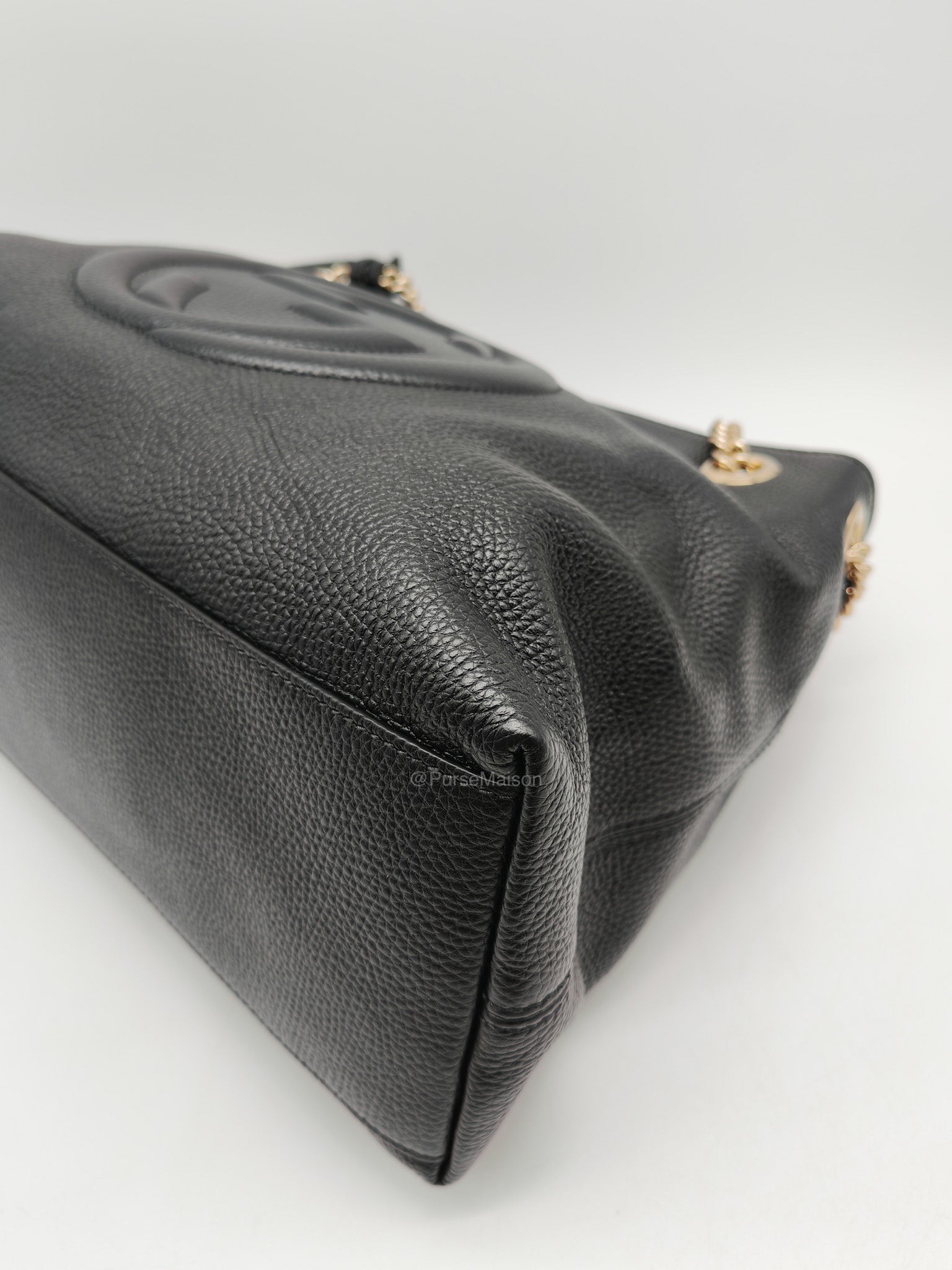 Price: Gucci Soho Chain Shoulder Bag in Black | Purse Maison Luxury Bags Shop
