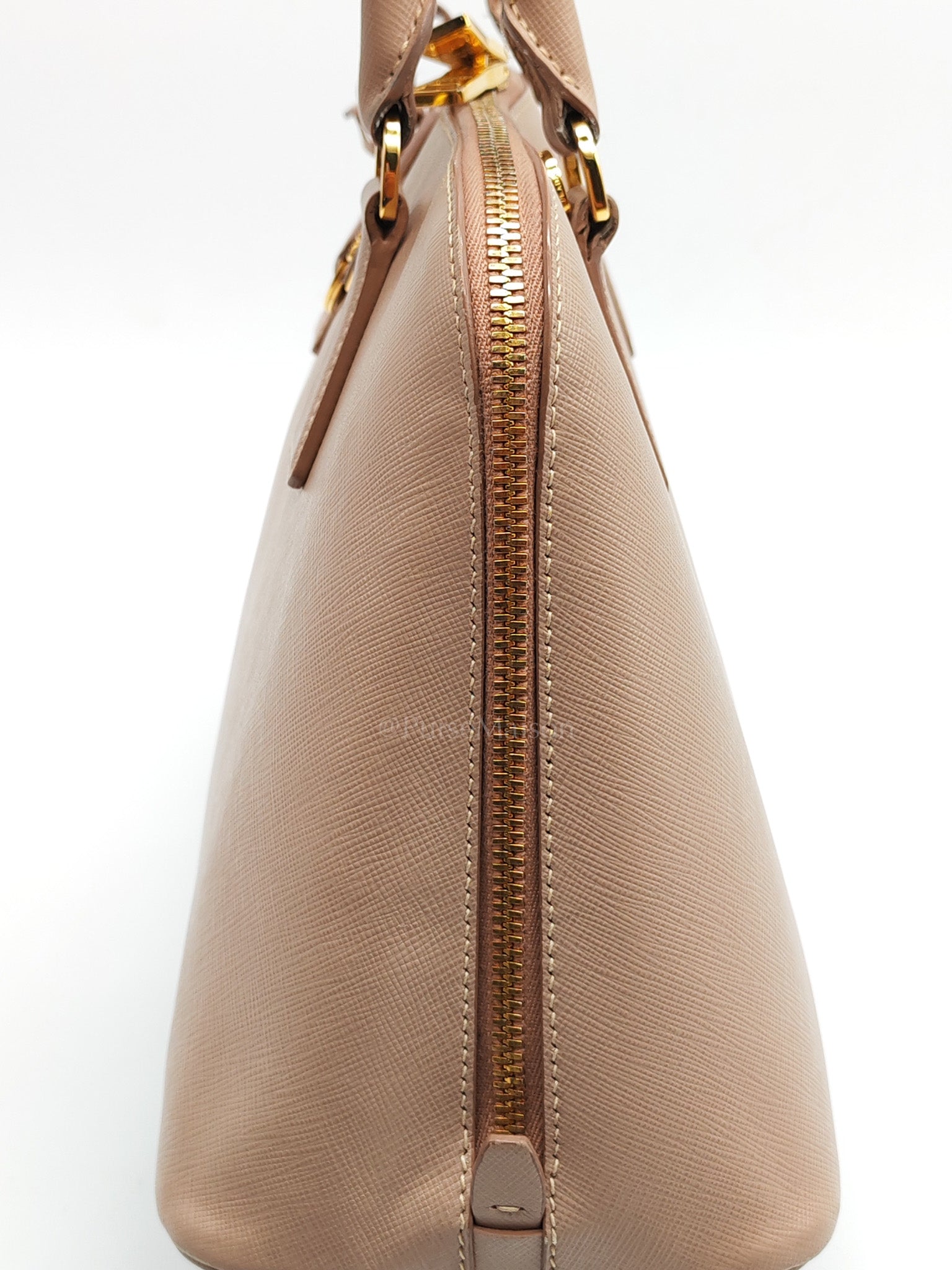 Promenade Bag Medium in Beige Saffiano Lux Leather | Purse Maison Luxury Bags Shop