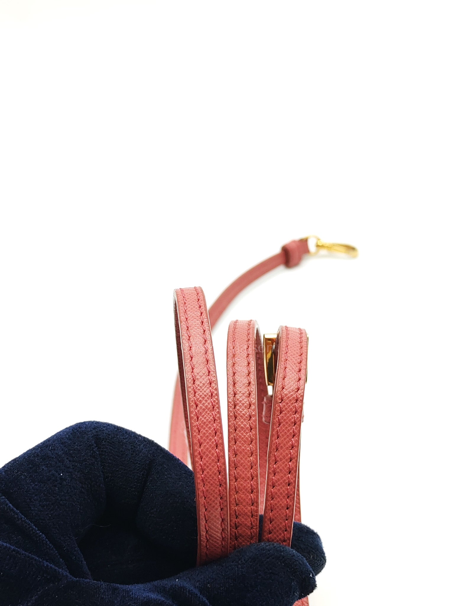 Promenade Mini Bag in Pink Saffiano Lux Leather & Gold Hardware | Purse Maison Luxury Bags Shop