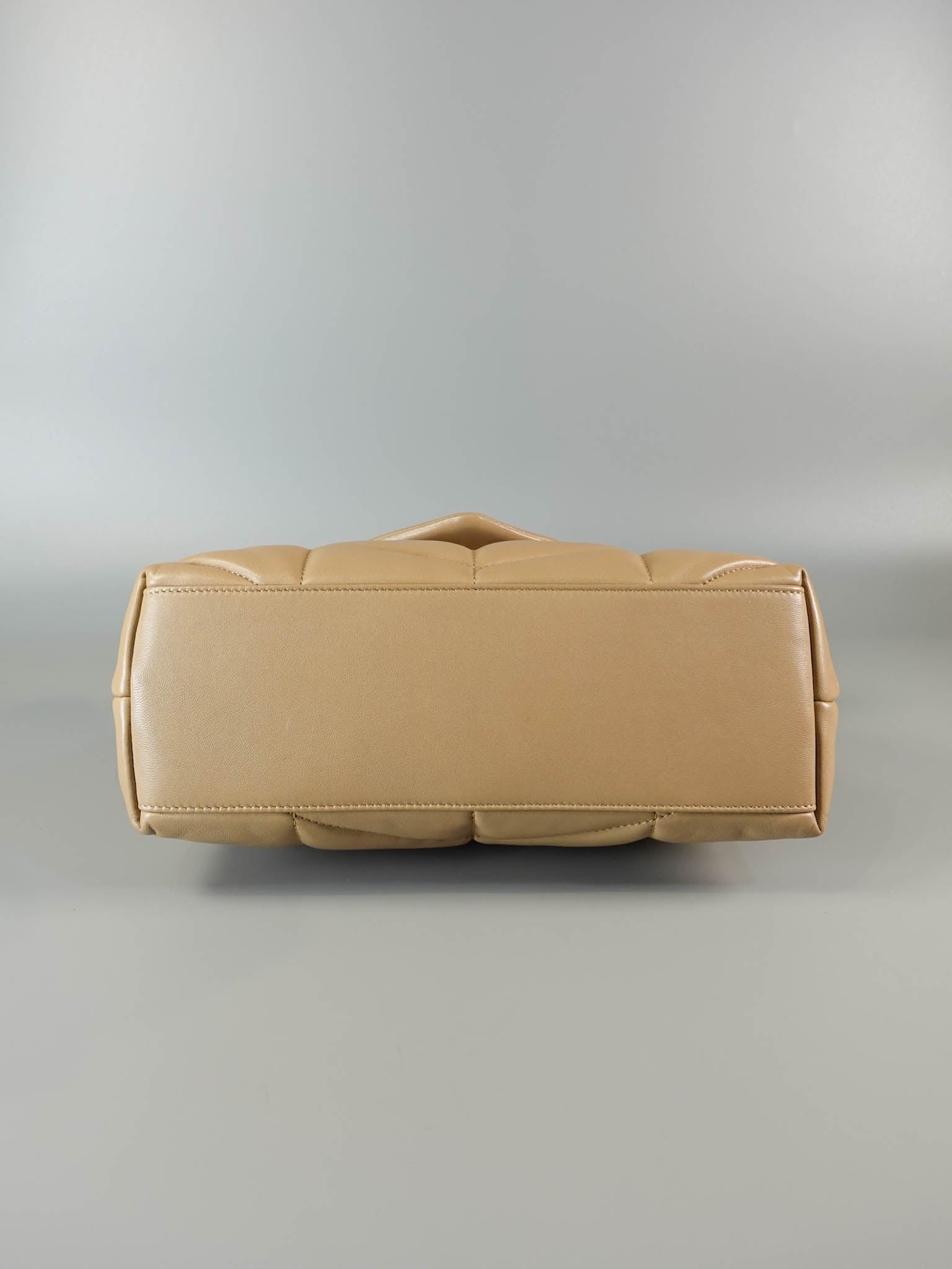 Puffer Medium Beige Lambskin in Gold Hardware | Purse Maison Luxury Bags Shop