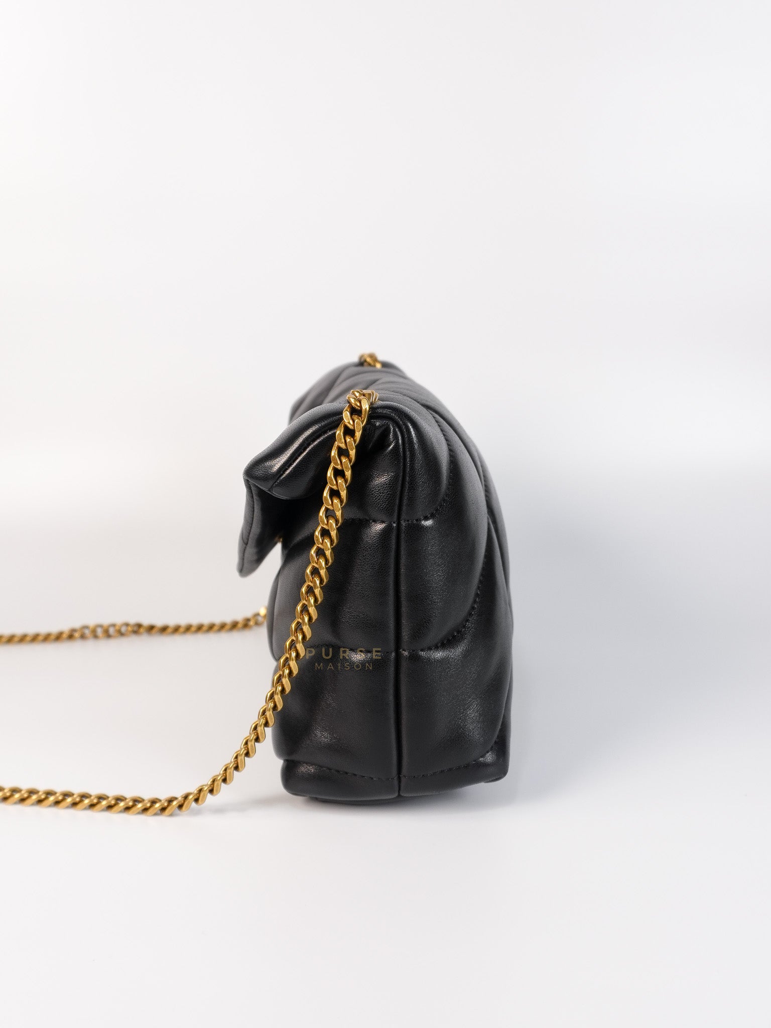 Puffer Toy Bag in Black Quilted Lambskin Leather | Purse Maison Luxury Bags Shop