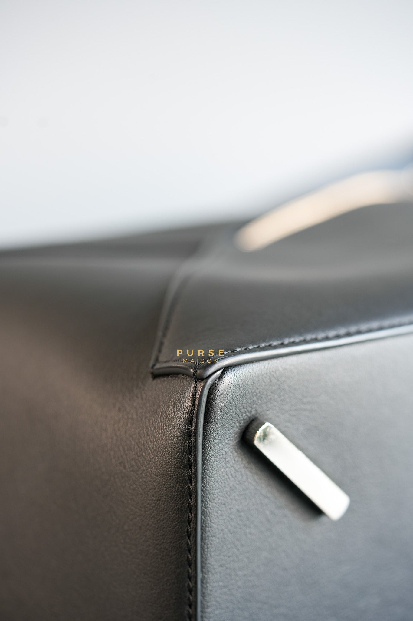 Puzzle Large Satin Black Calfskin Leather Bag | Purse Maison Luxury Bags Shop