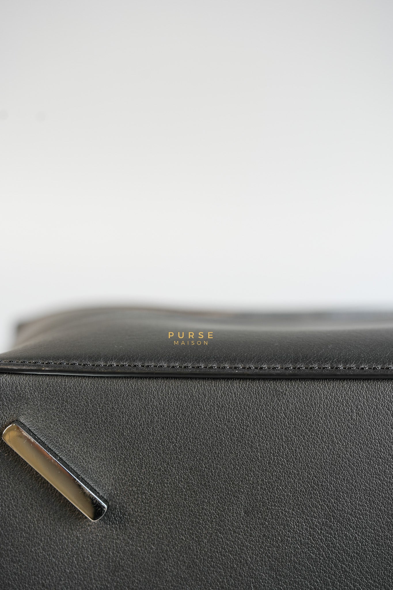 Puzzle Large Satin Black Calfskin Leather Bag | Purse Maison Luxury Bags Shop