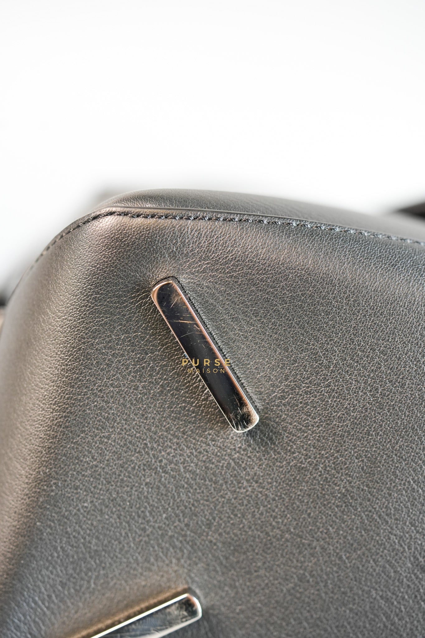 Puzzle Large Satin Black Calfskin Leather Bag | Purse Maison Luxury Bags Shop