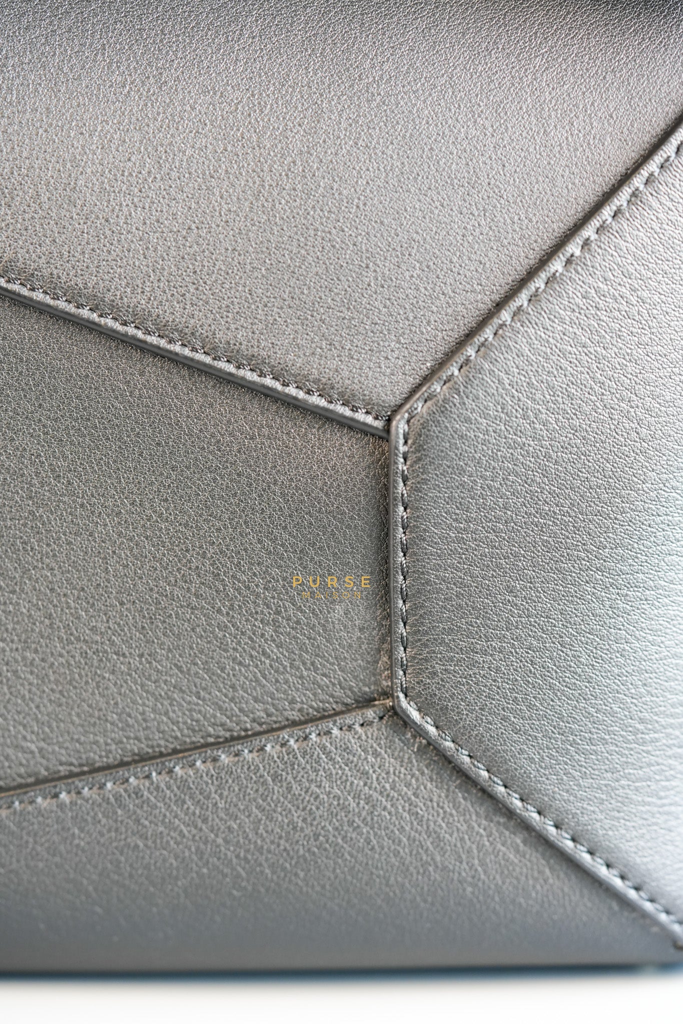 Puzzle Large Satin Black Calfskin Leather Bag | Purse Maison Luxury Bags Shop