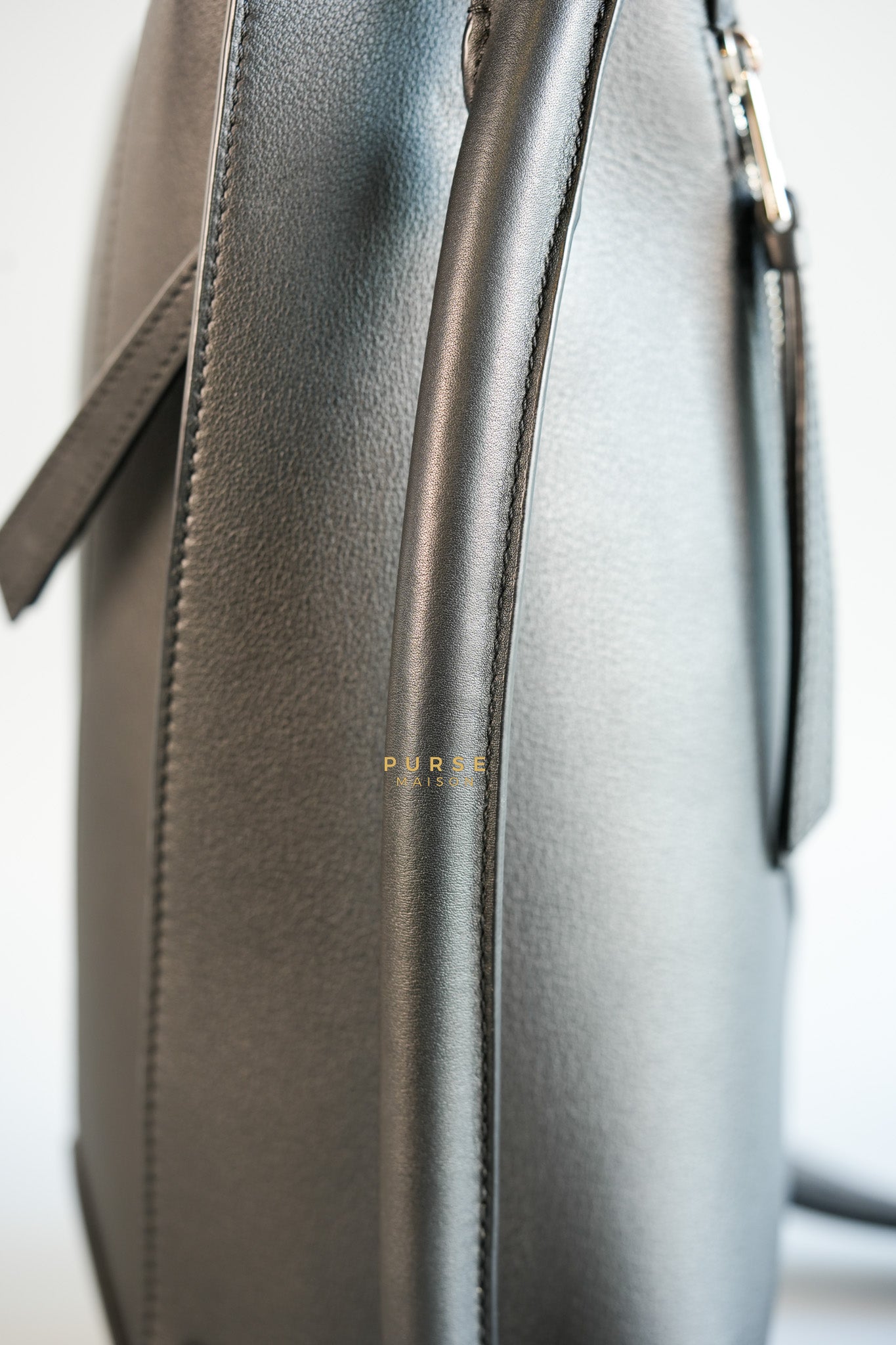 Puzzle Large Satin Black Calfskin Leather Bag | Purse Maison Luxury Bags Shop