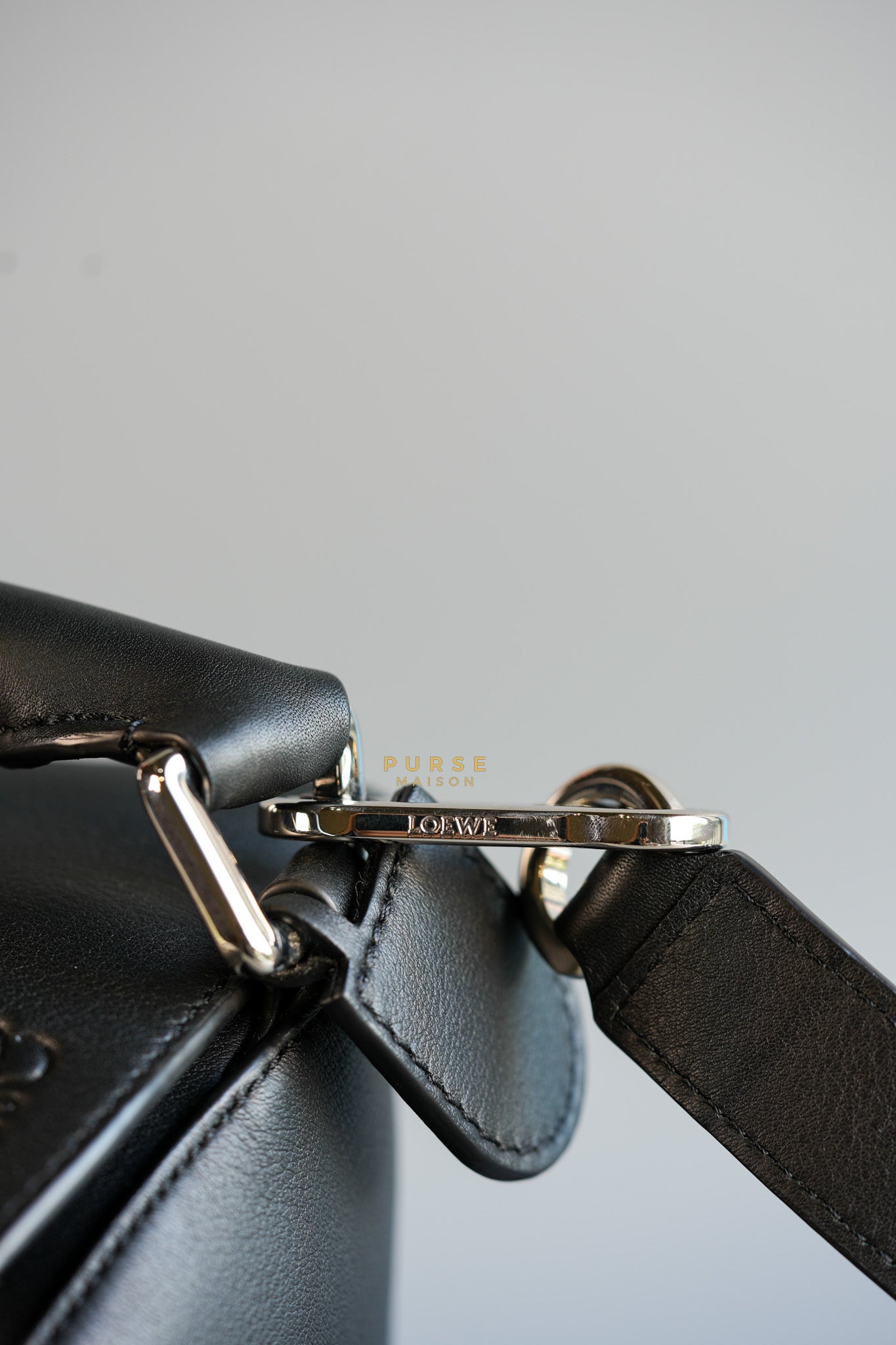 Puzzle Large Satin Black Calfskin Leather Bag | Purse Maison Luxury Bags Shop