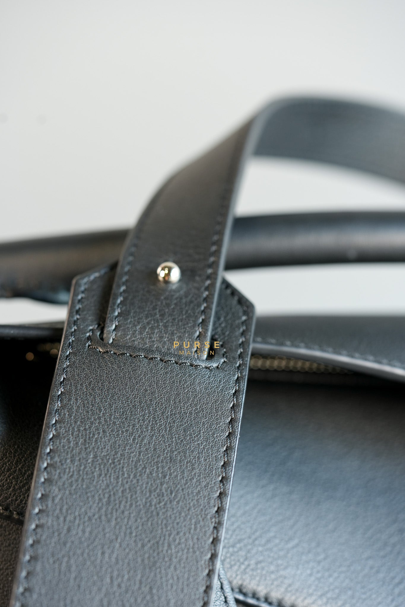 Puzzle Large Satin Black Calfskin Leather Bag | Purse Maison Luxury Bags Shop