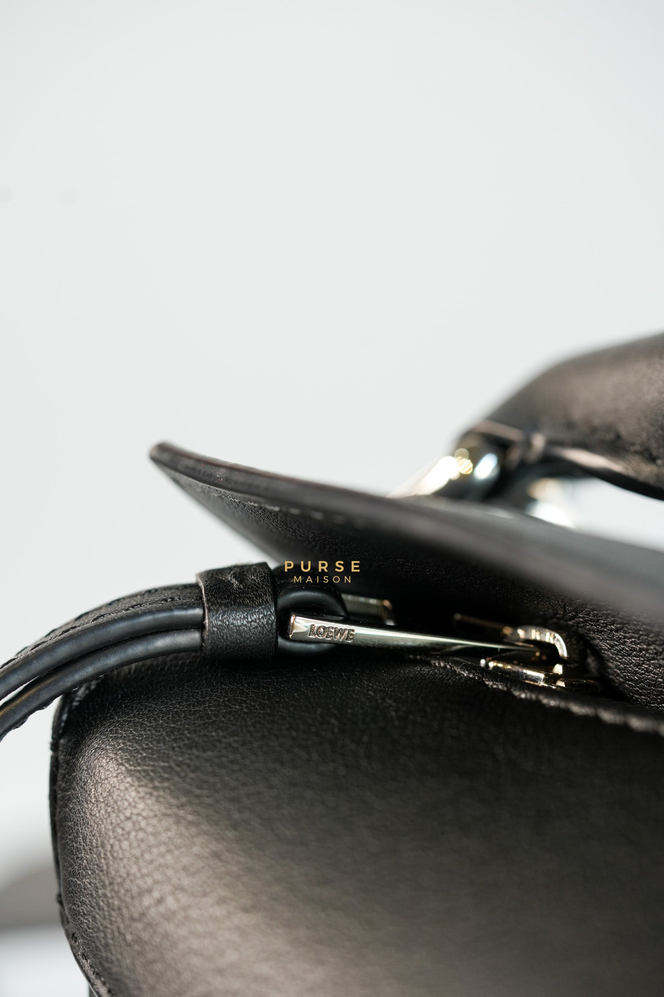 Puzzle Large Satin Black Calfskin Leather Bag | Purse Maison Luxury Bags Shop