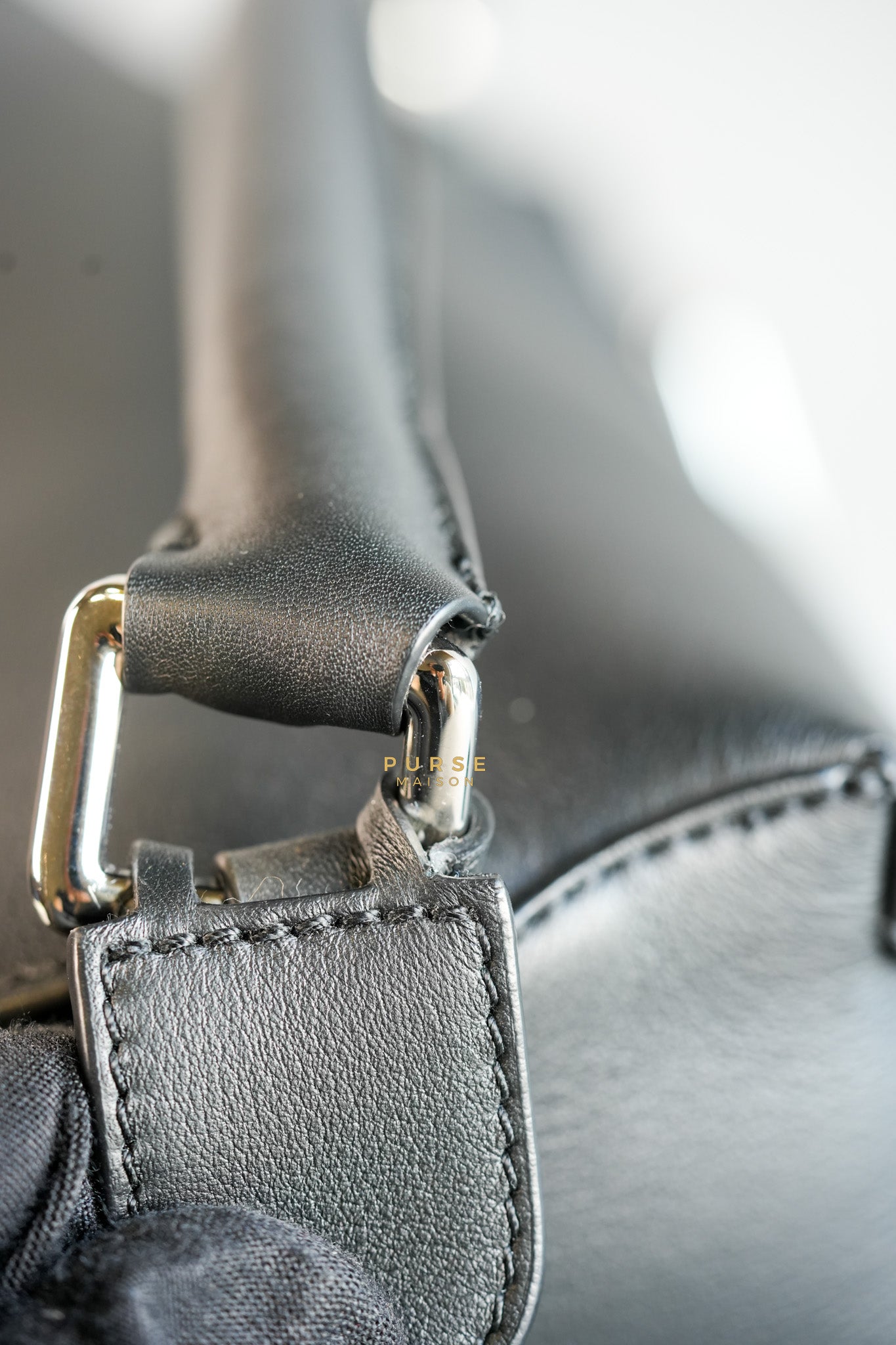 Puzzle Large Satin Black Calfskin Leather Bag | Purse Maison Luxury Bags Shop