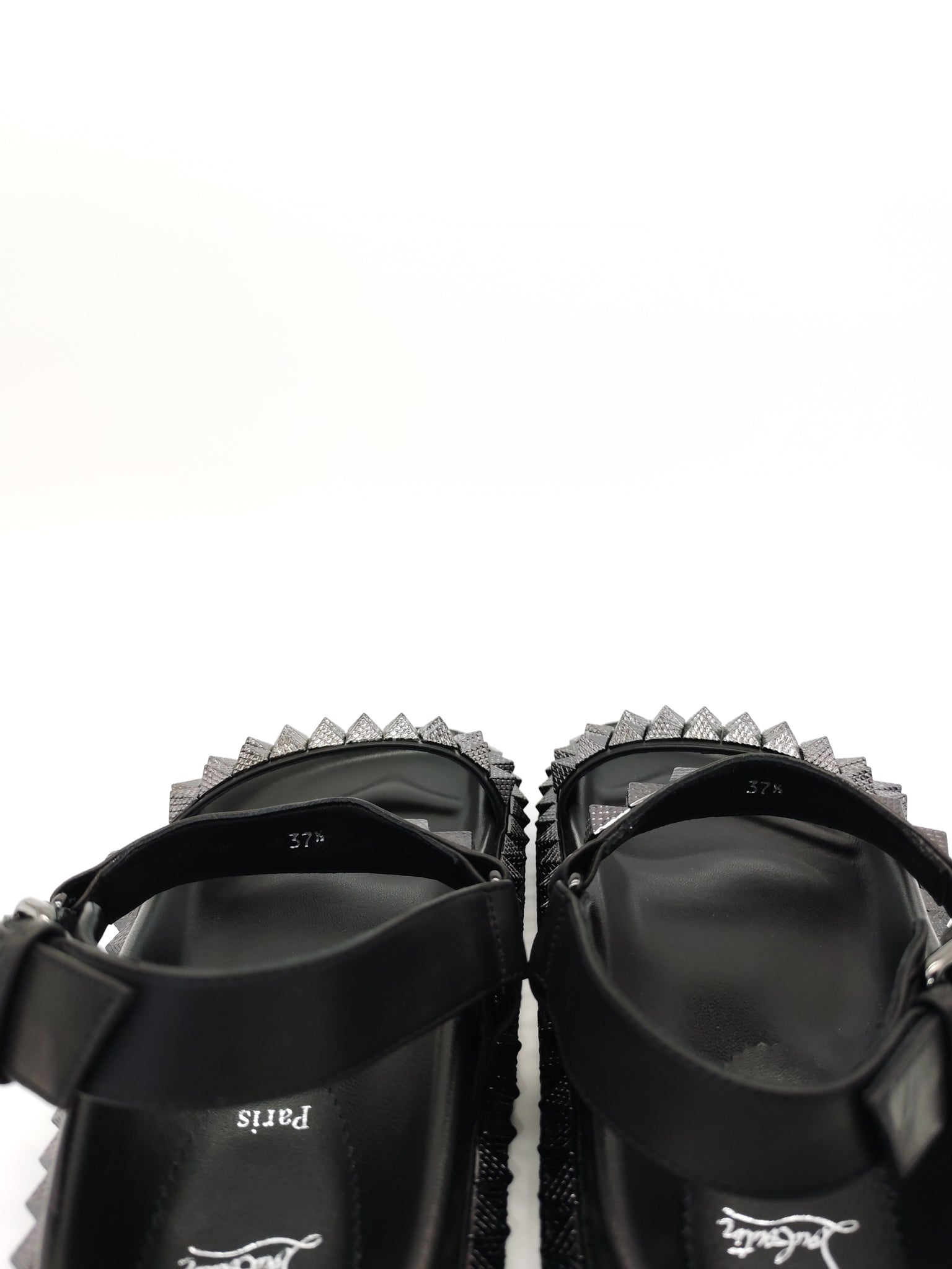 Pyrabizz Black Stud Sandals Size 37.5 EU (23.5cm) | Purse Maison Luxury Bags Shop