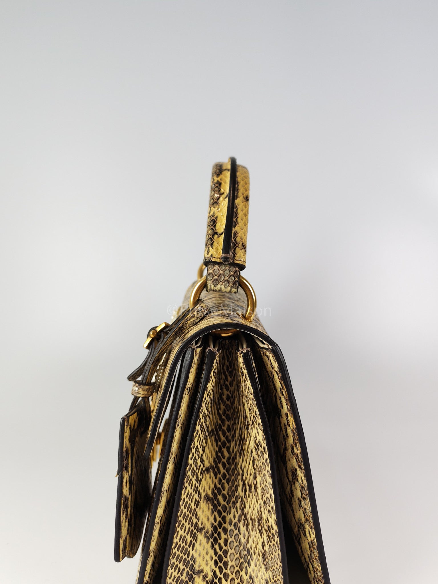 Python Queen Margaret “Loved” Top Handle Bag | Purse Maison Luxury Bags Shop