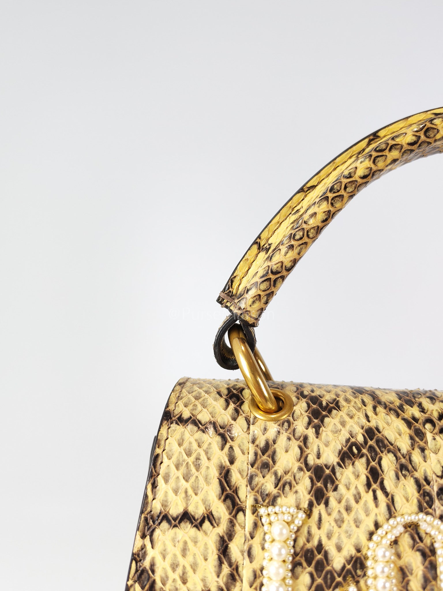 Python Queen Margaret “Loved” Top Handle Bag | Purse Maison Luxury Bags Shop