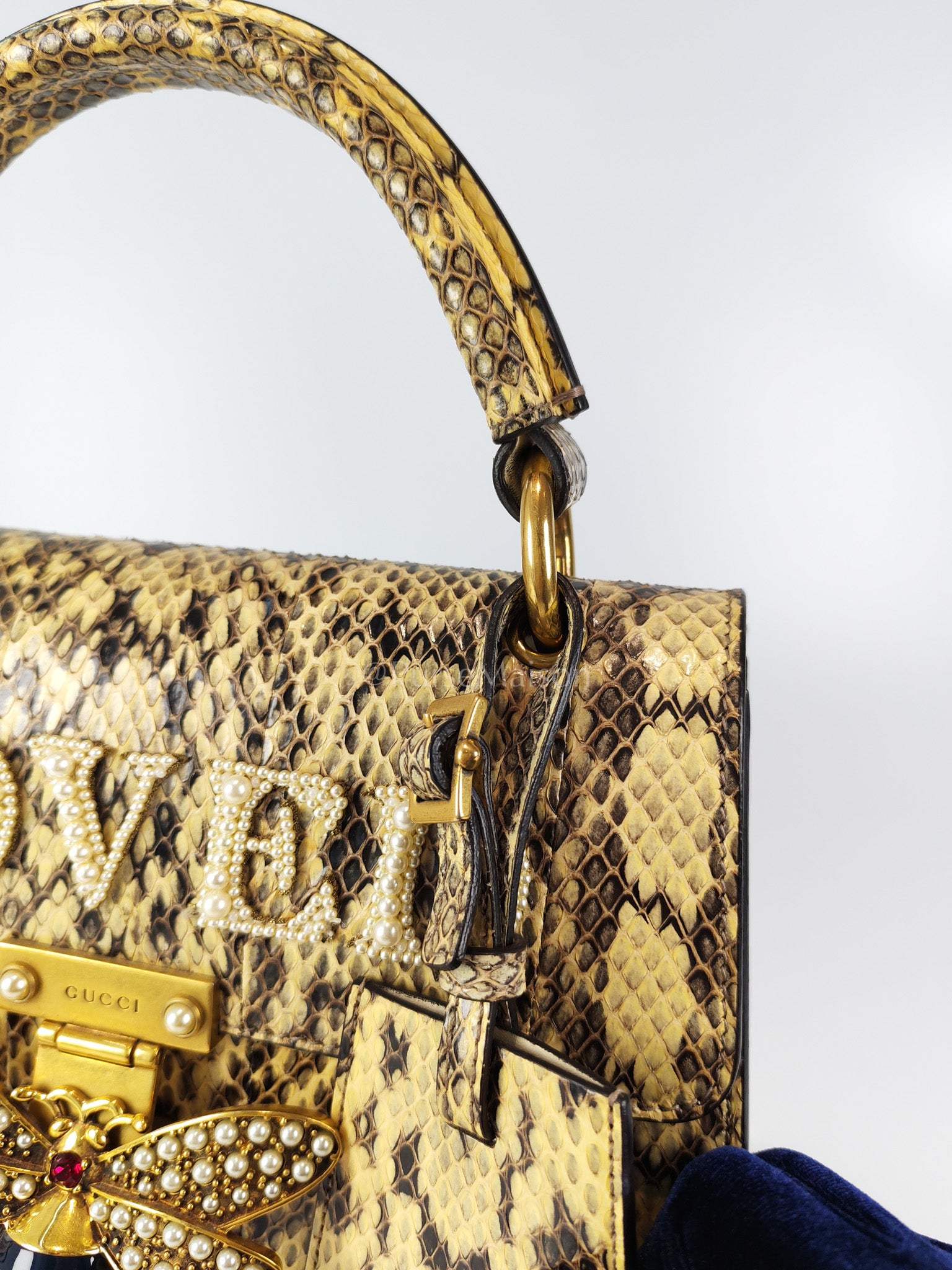 Python Queen Margaret “Loved” Top Handle Bag | Purse Maison Luxury Bags Shop