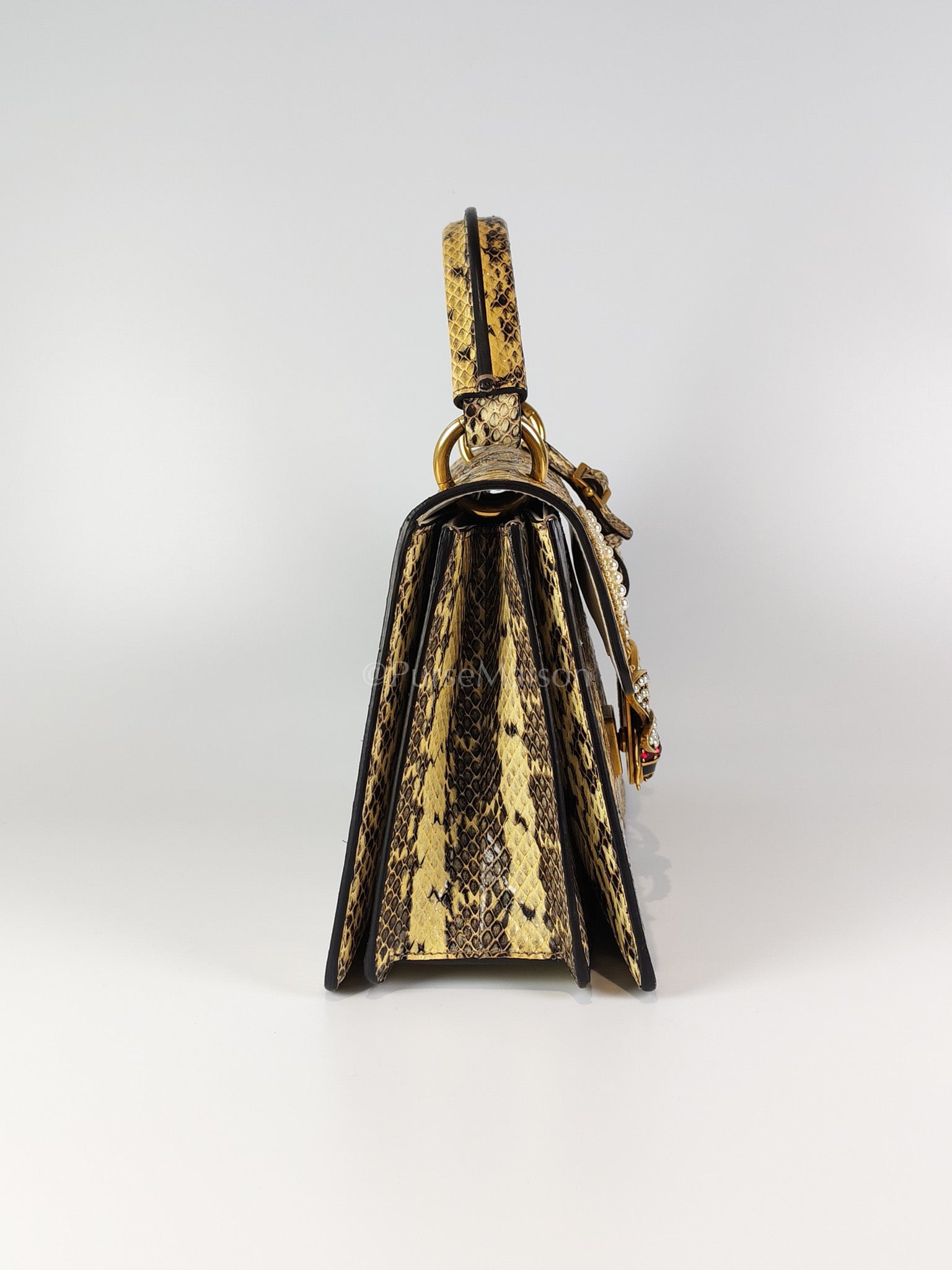 Python Queen Margaret “Loved” Top Handle Bag | Purse Maison Luxury Bags Shop