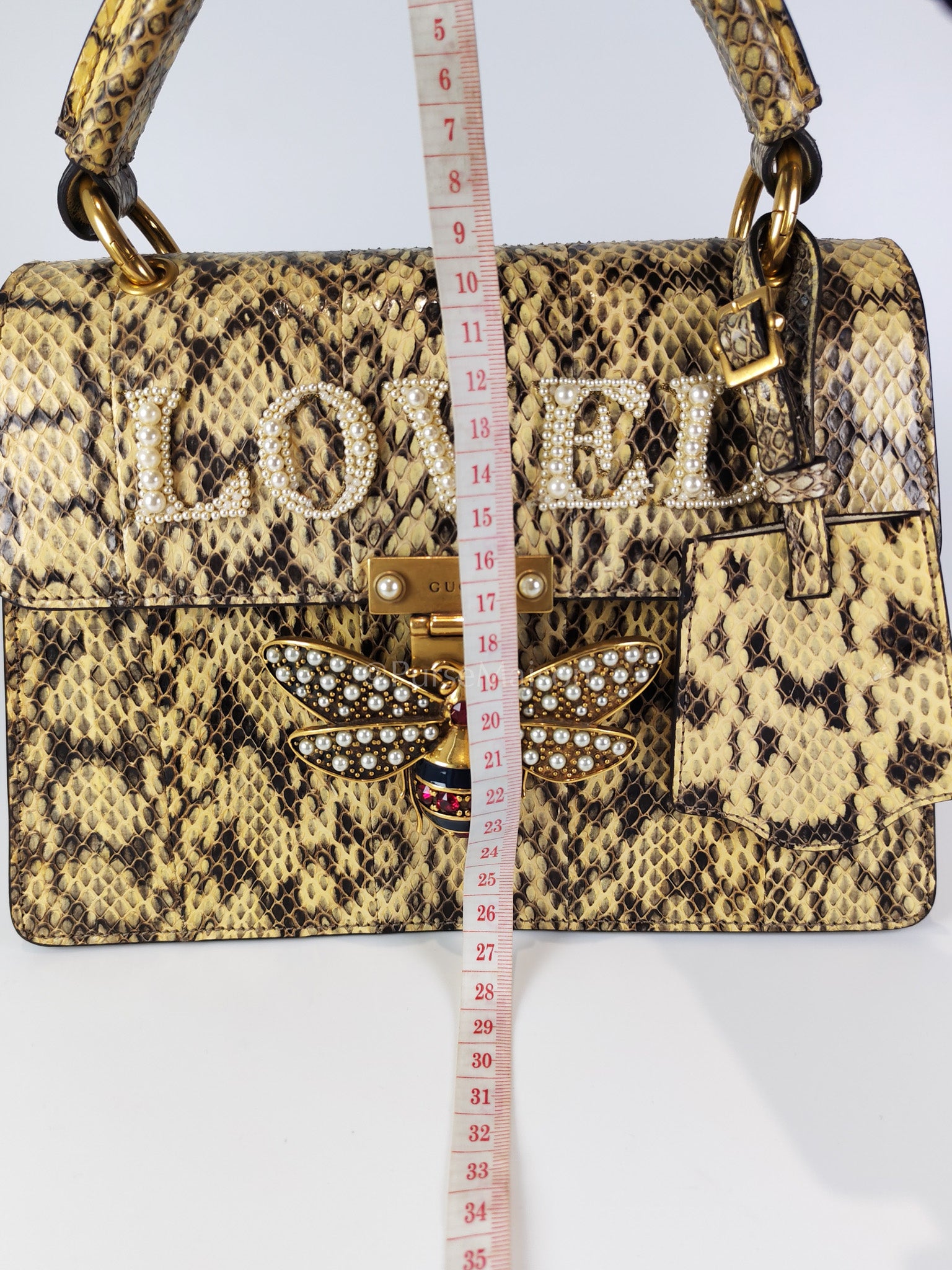 Python Queen Margaret “Loved” Top Handle Bag | Purse Maison Luxury Bags Shop