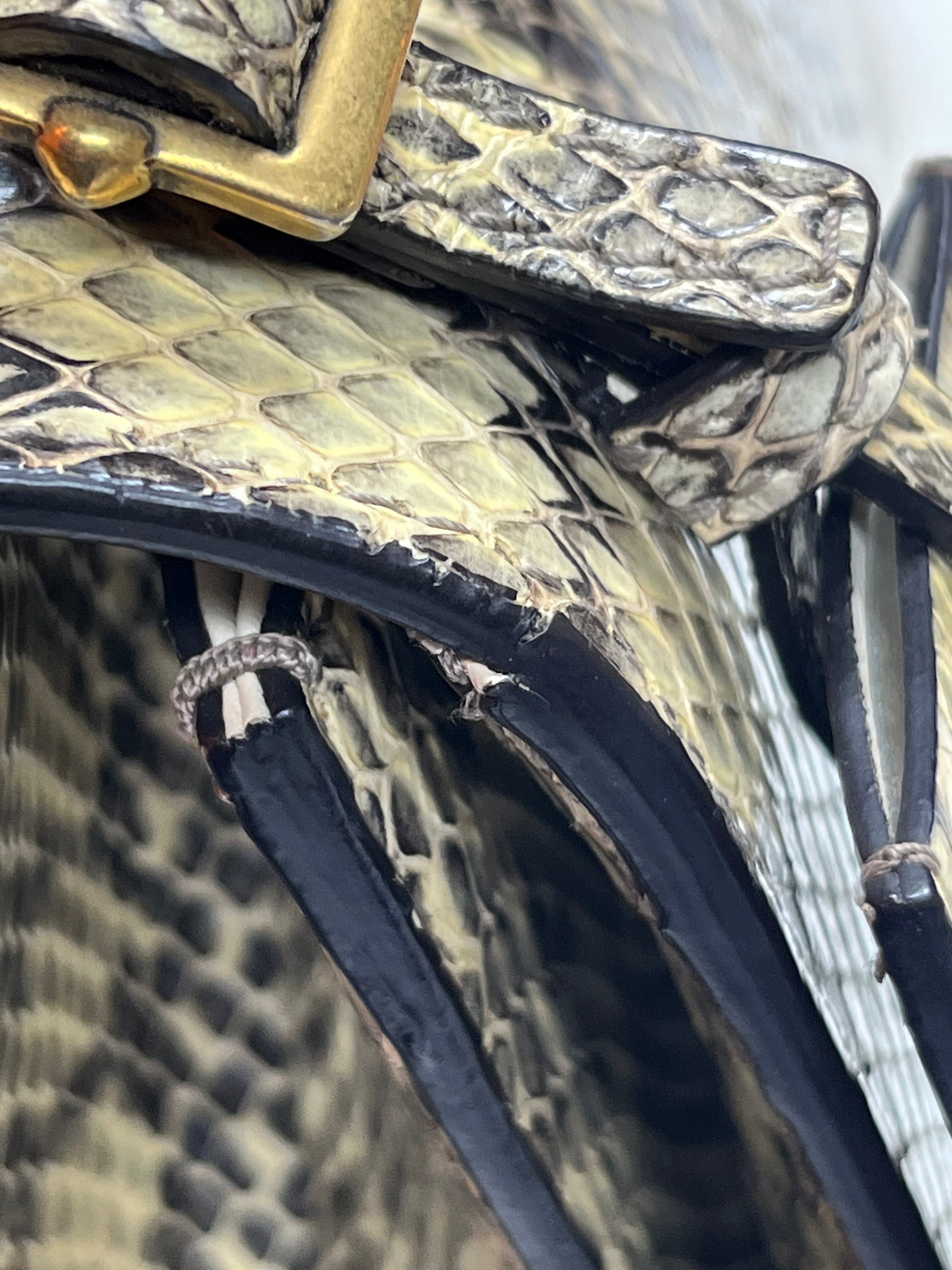 Python Queen Margaret “Loved” Top Handle Bag | Purse Maison Luxury Bags Shop