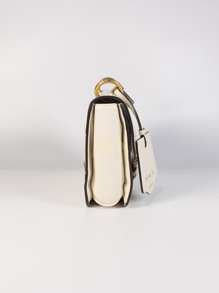 Queen Margaret Flap Bag in Off-White Calfskin Leather | Purse Maison Luxury Bags Shop
