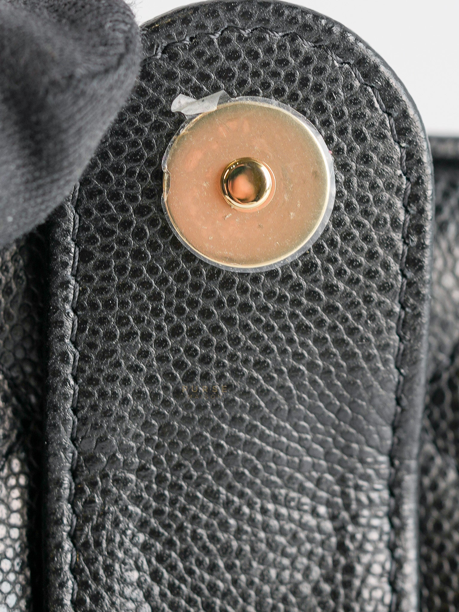 Quilted Camera Bag in Black Caviar Leather (Microchip) | Purse Maison Luxury Bags Shop