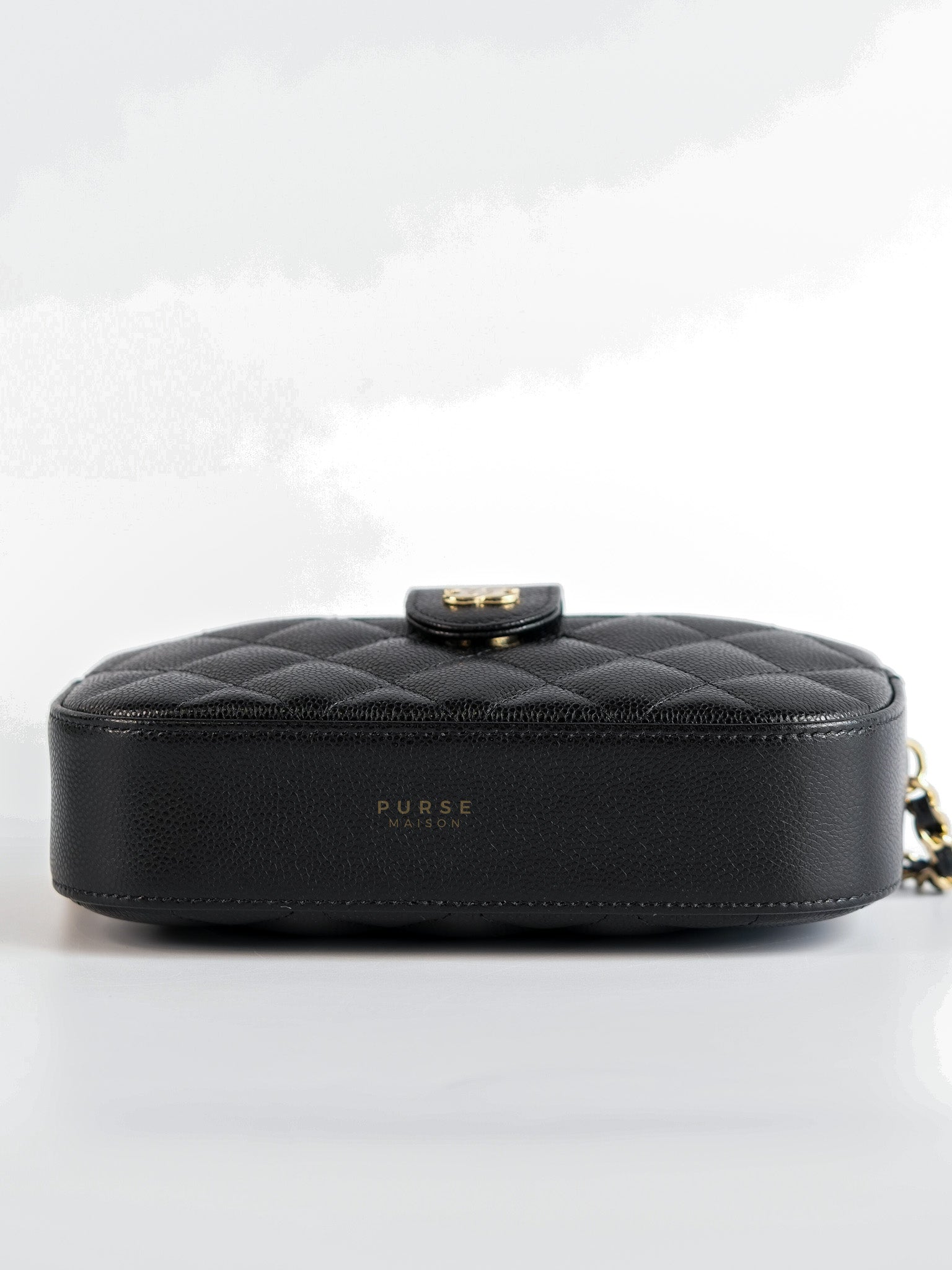 Quilted Camera Bag in Black Caviar Leather (Microchip) | Purse Maison Luxury Bags Shop