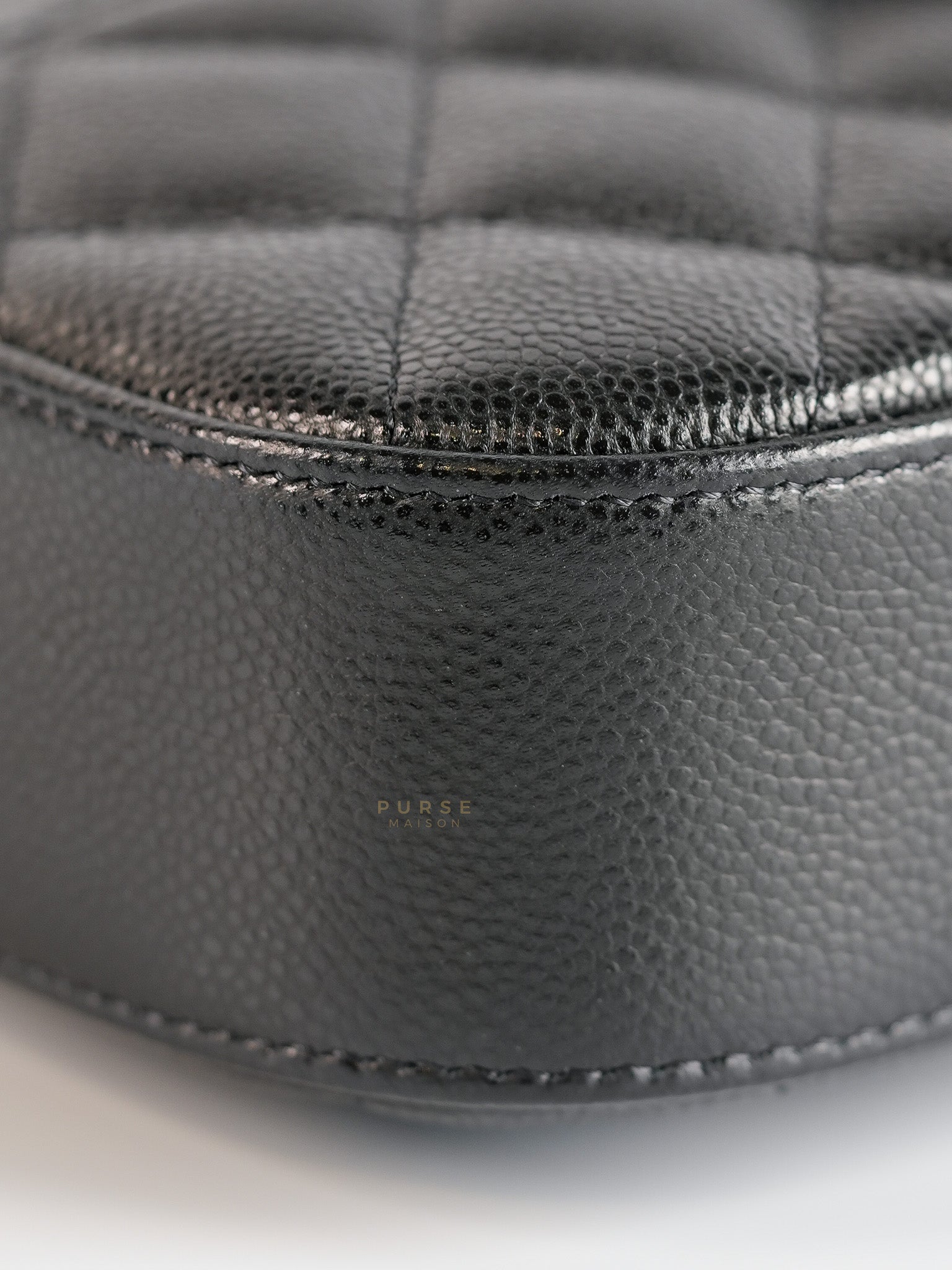 Quilted Camera Bag in Black Caviar Leather (Microchip) | Purse Maison Luxury Bags Shop