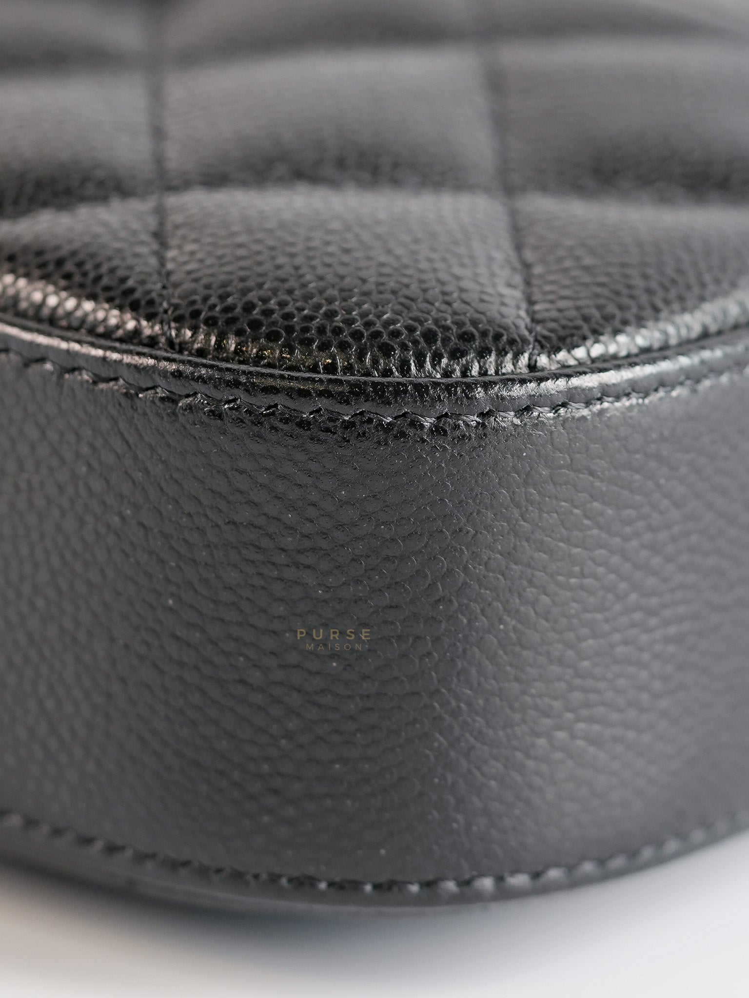 Quilted Camera Bag in Black Caviar Leather (Microchip) | Purse Maison Luxury Bags Shop