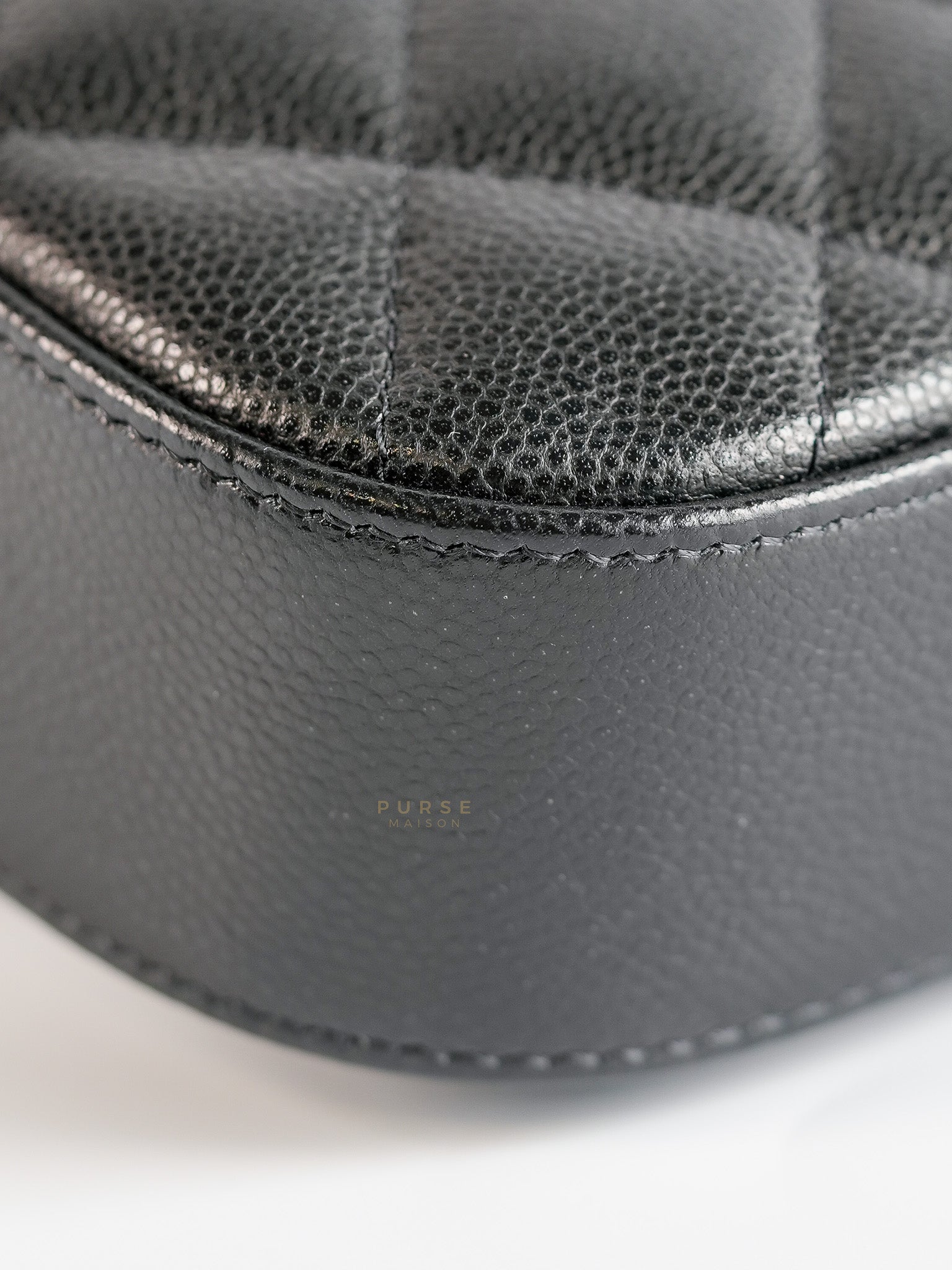 Quilted Camera Bag in Black Caviar Leather (Microchip) | Purse Maison Luxury Bags Shop