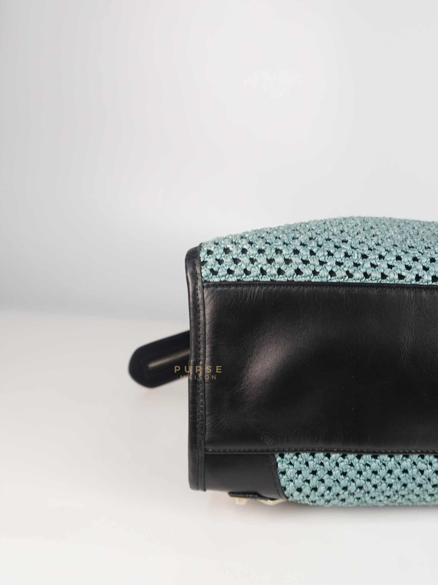 Raffia Bicolor City Medium Metallic Shoulder Bag | Purse Maison Luxury Bags Shop
