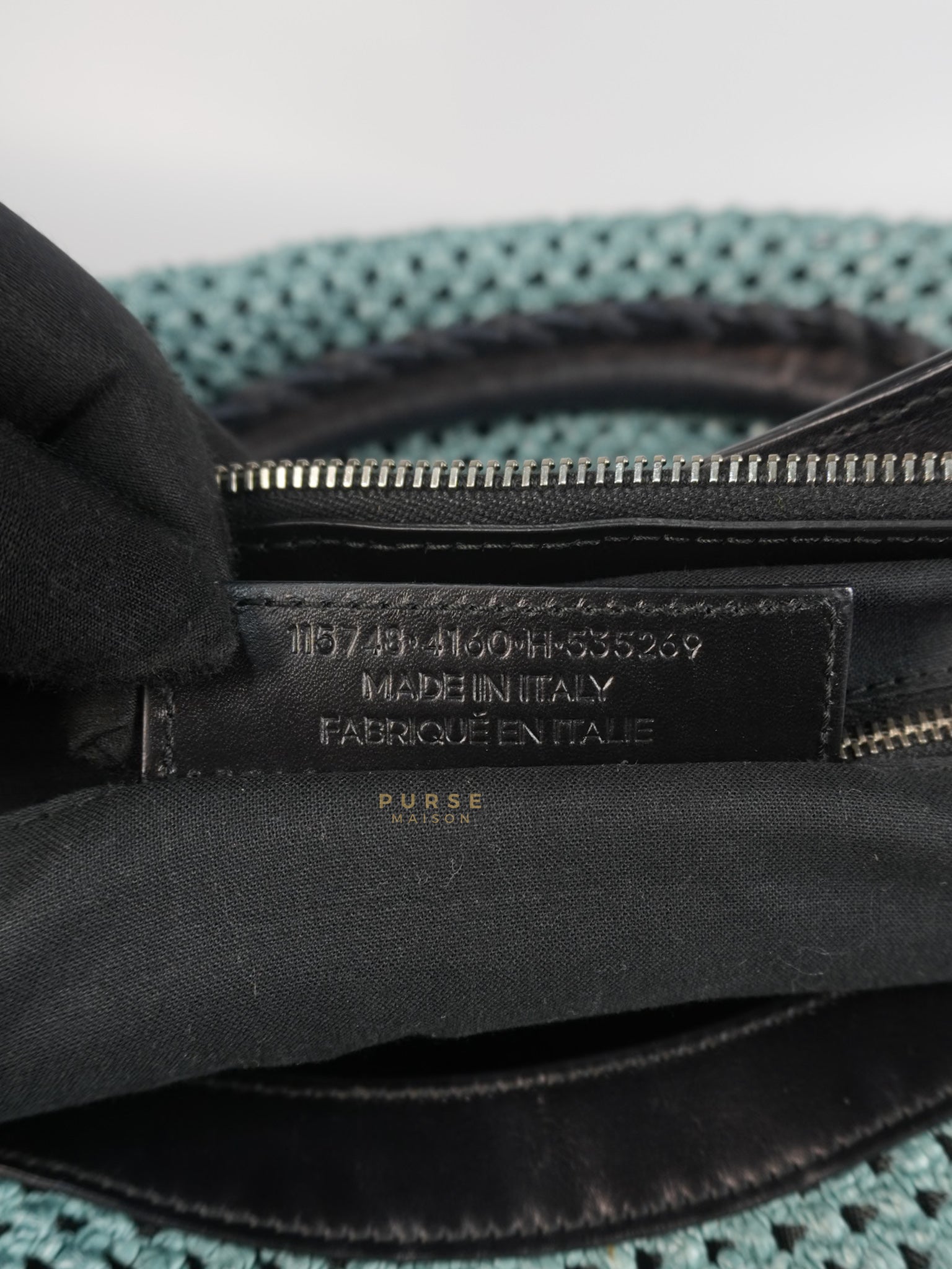 Raffia Bicolor City Medium Metallic Shoulder Bag | Purse Maison Luxury Bags Shop