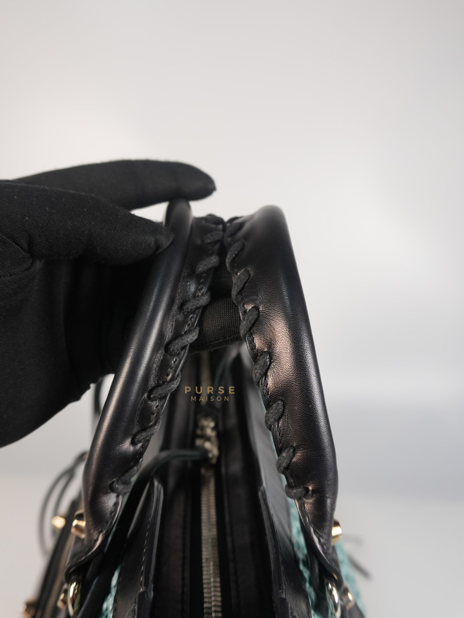 Raffia Bicolor City Medium Metallic Shoulder Bag | Purse Maison Luxury Bags Shop