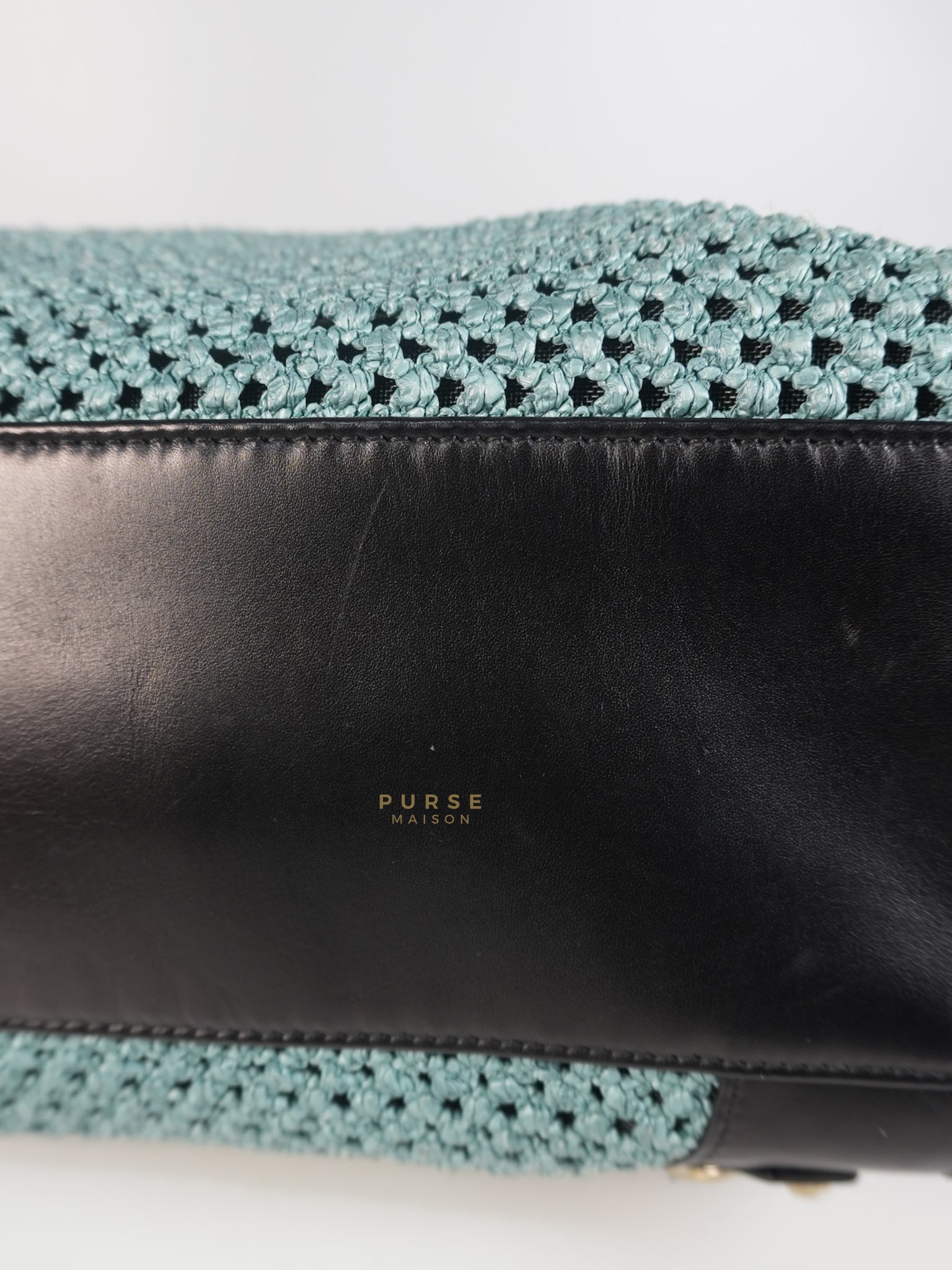 Raffia Bicolor City Medium Metallic Shoulder Bag | Purse Maison Luxury Bags Shop