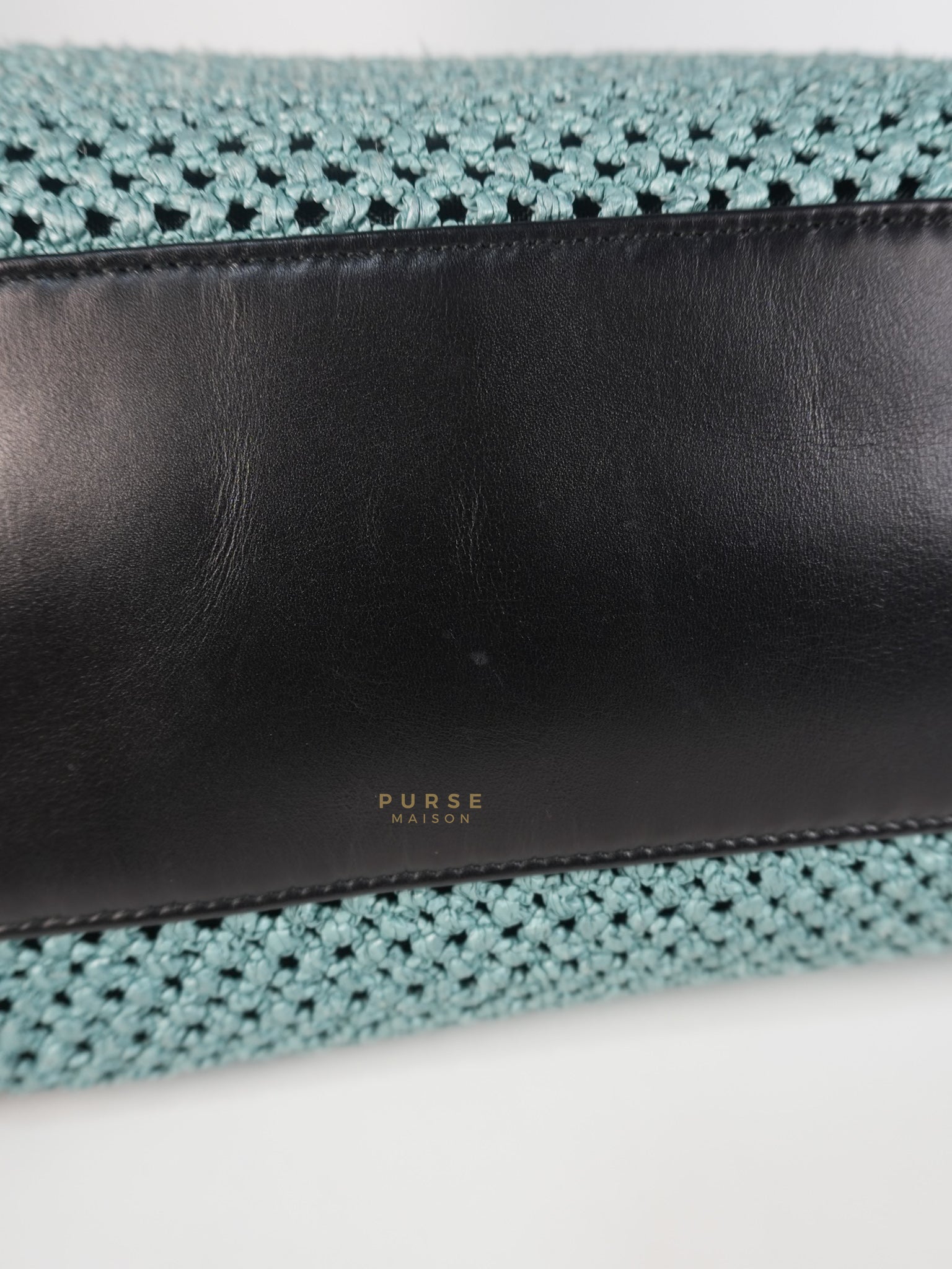 Raffia Bicolor City Medium Metallic Shoulder Bag | Purse Maison Luxury Bags Shop