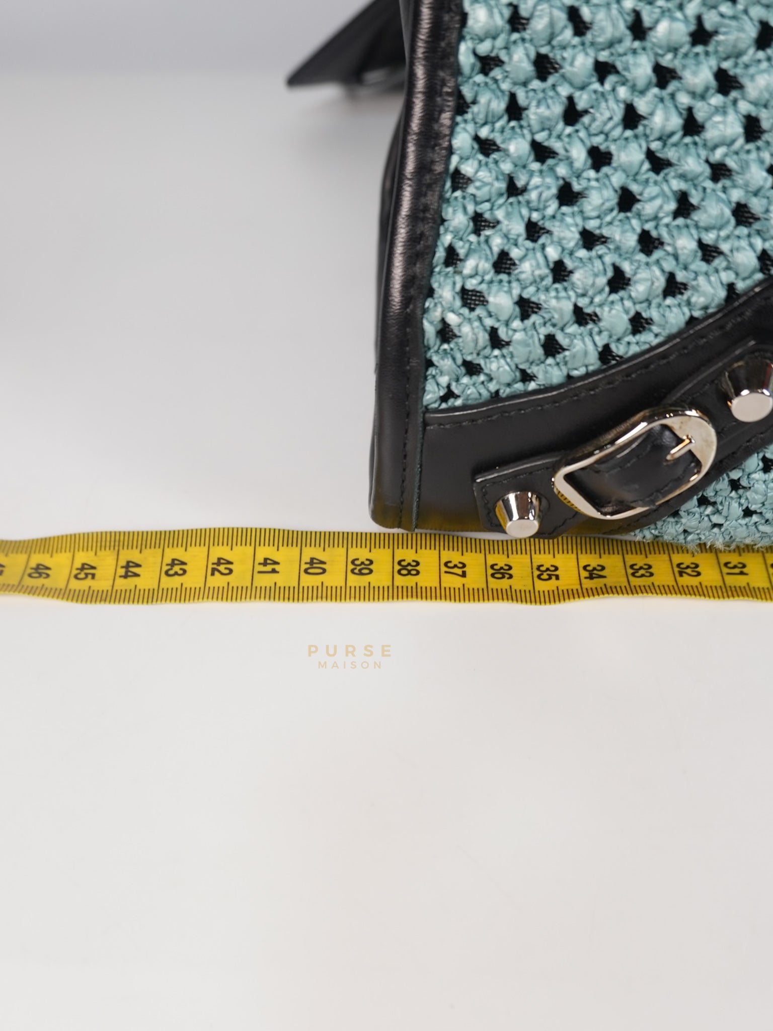 Raffia Bicolor City Medium Metallic Shoulder Bag | Purse Maison Luxury Bags Shop