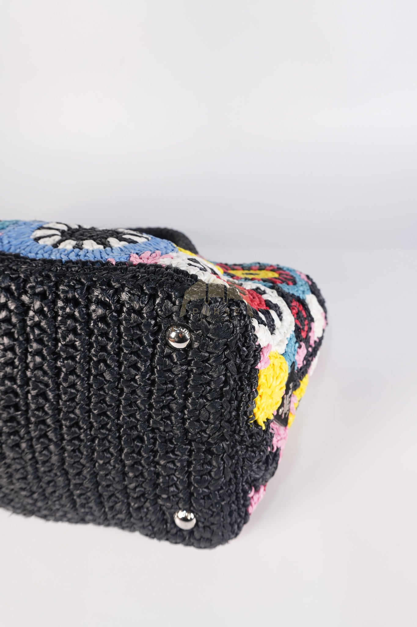 Raffia Circle Multicolour Tote Bag | Purse Maison Luxury Bags Shop