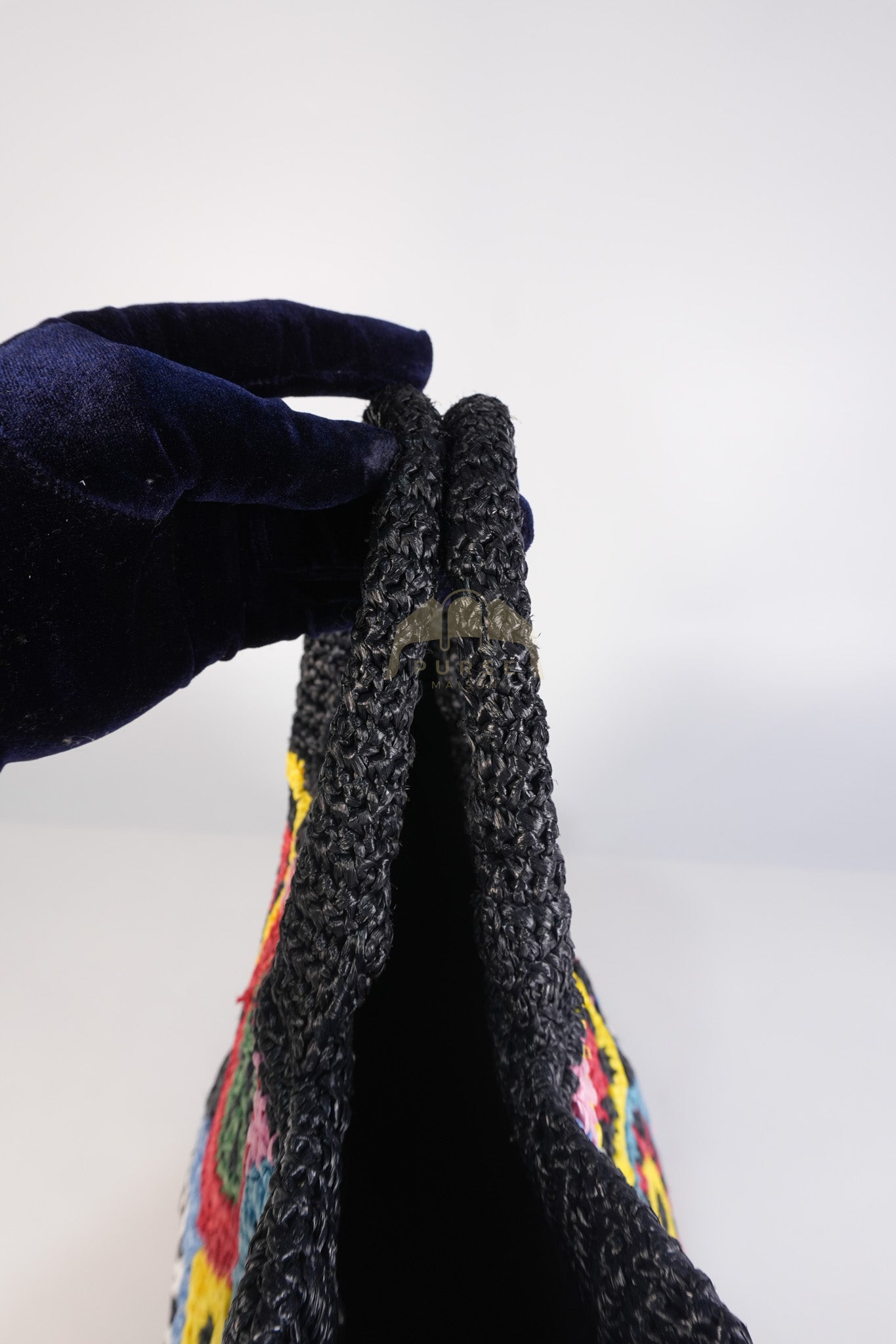 Raffia Circle Multicolour Tote Bag | Purse Maison Luxury Bags Shop