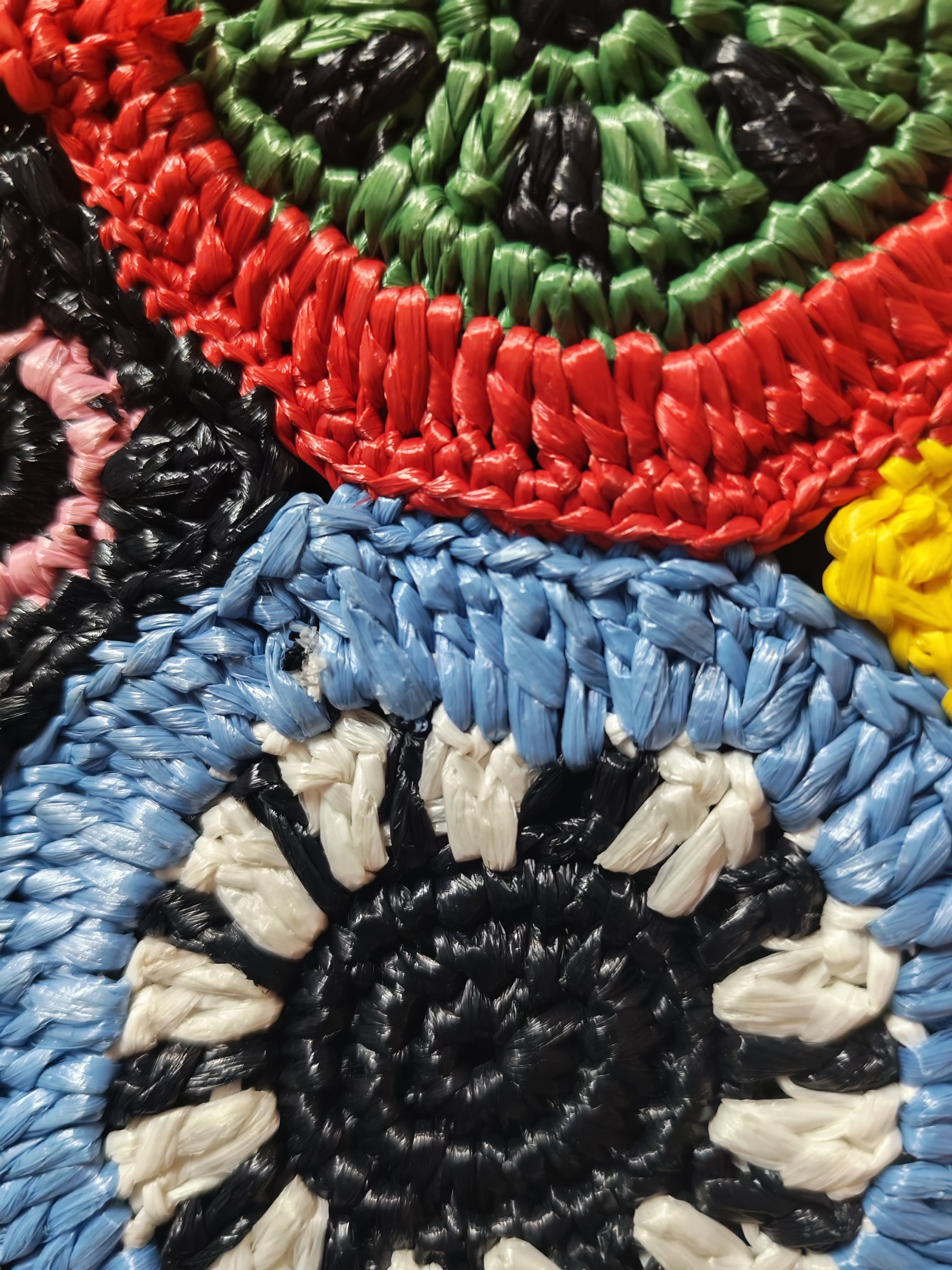 Raffia Circle Multicolour Tote Bag | Purse Maison Luxury Bags Shop