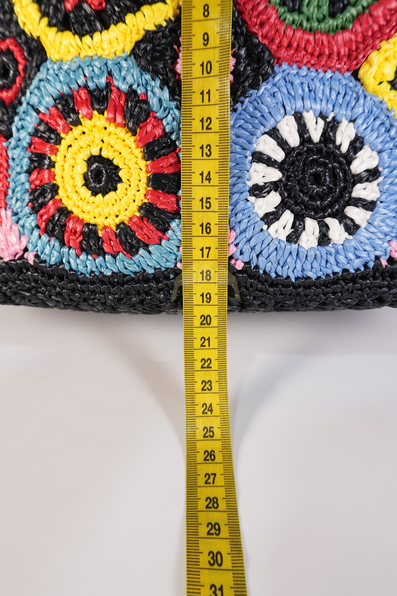 Raffia Circle Multicolour Tote Bag | Purse Maison Luxury Bags Shop