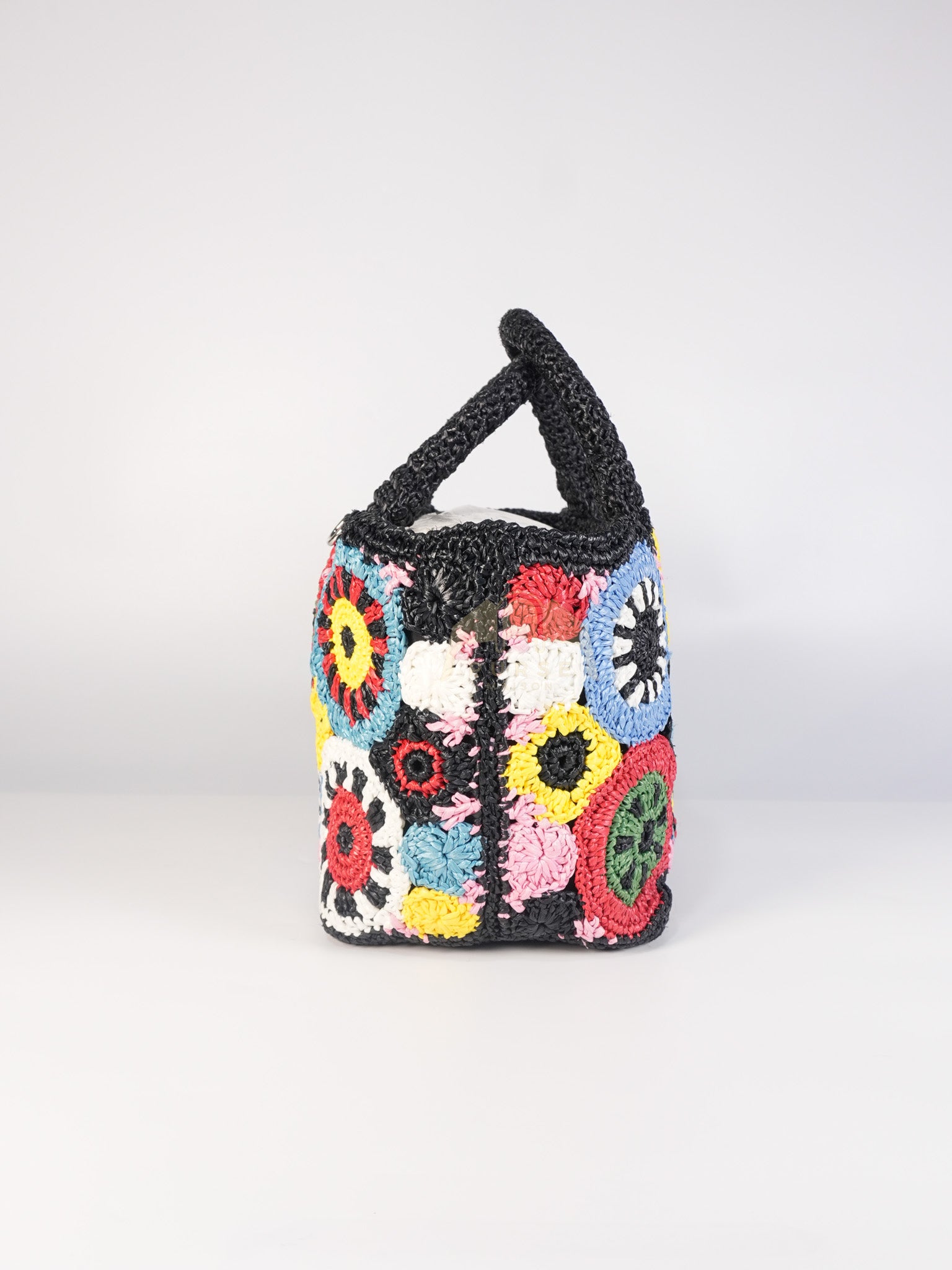 Raffia Circle Multicolour Tote Bag | Purse Maison Luxury Bags Shop