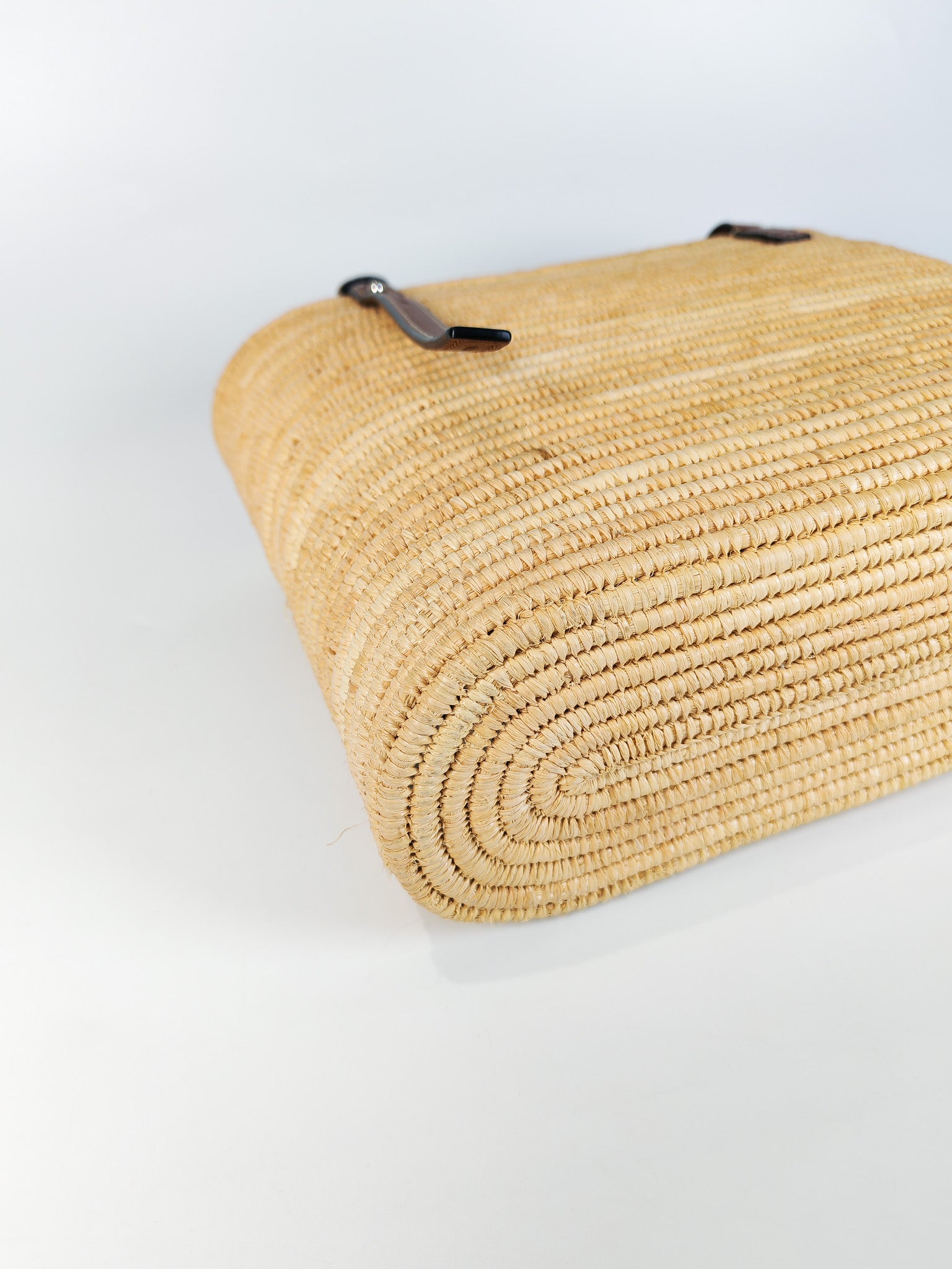 Raffia Ibiza Square Natural Tan Basket Bag | Purse Maison Luxury Bags Shop