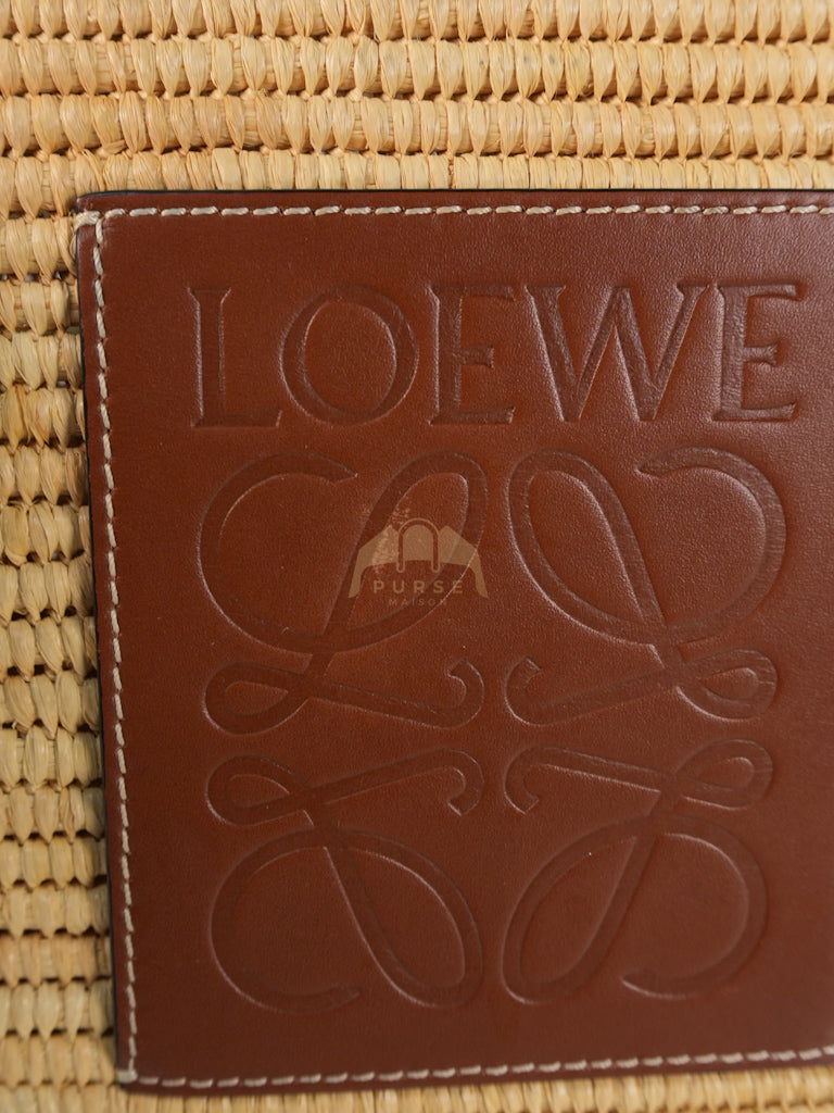 Raffia Ibiza Square Natural Tan Basket Bag | Purse Maison Luxury Bags Shop