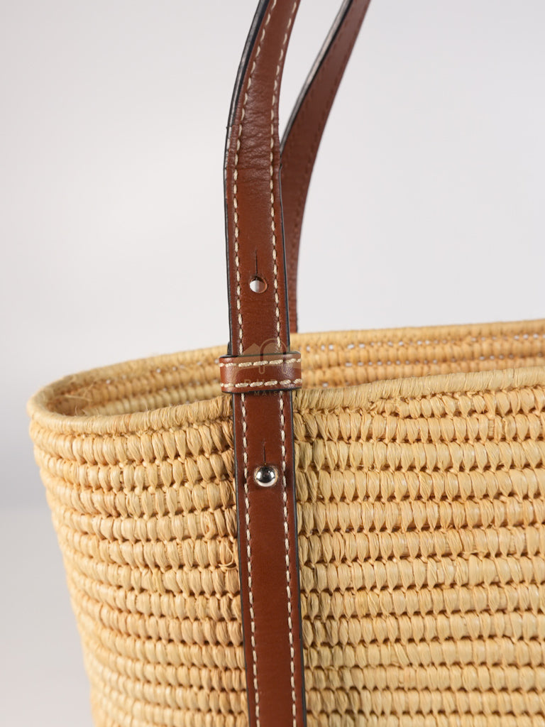 Raffia Ibiza Square Natural Tan Basket Bag | Purse Maison Luxury Bags Shop