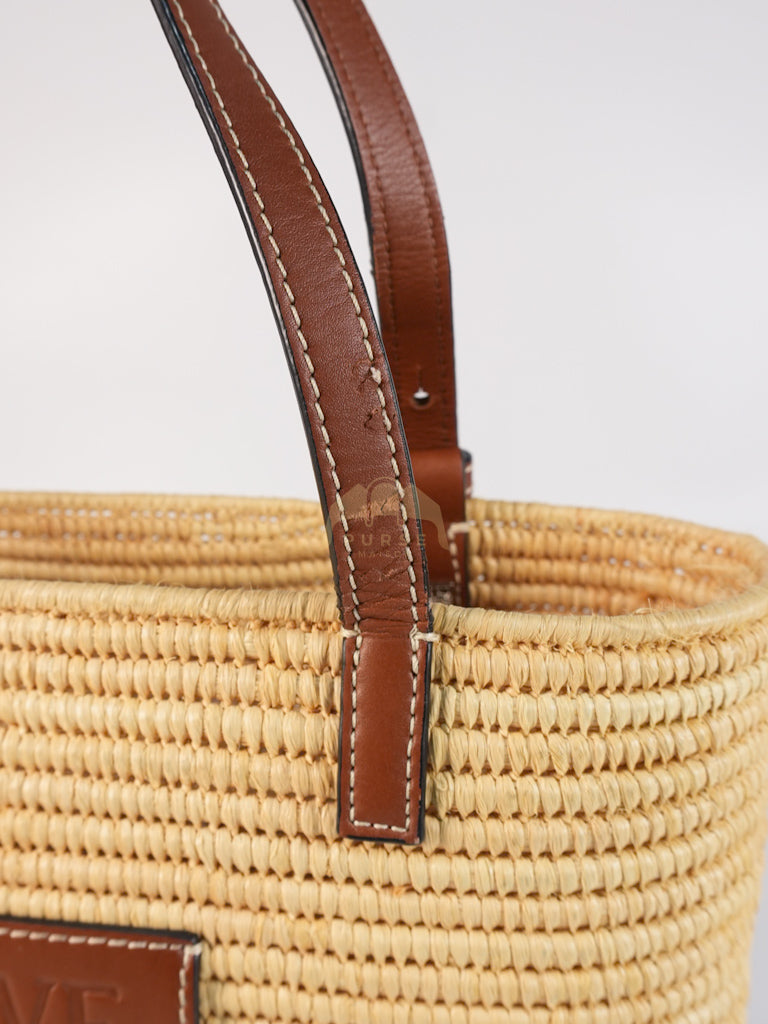 Raffia Ibiza Square Natural Tan Basket Bag | Purse Maison Luxury Bags Shop