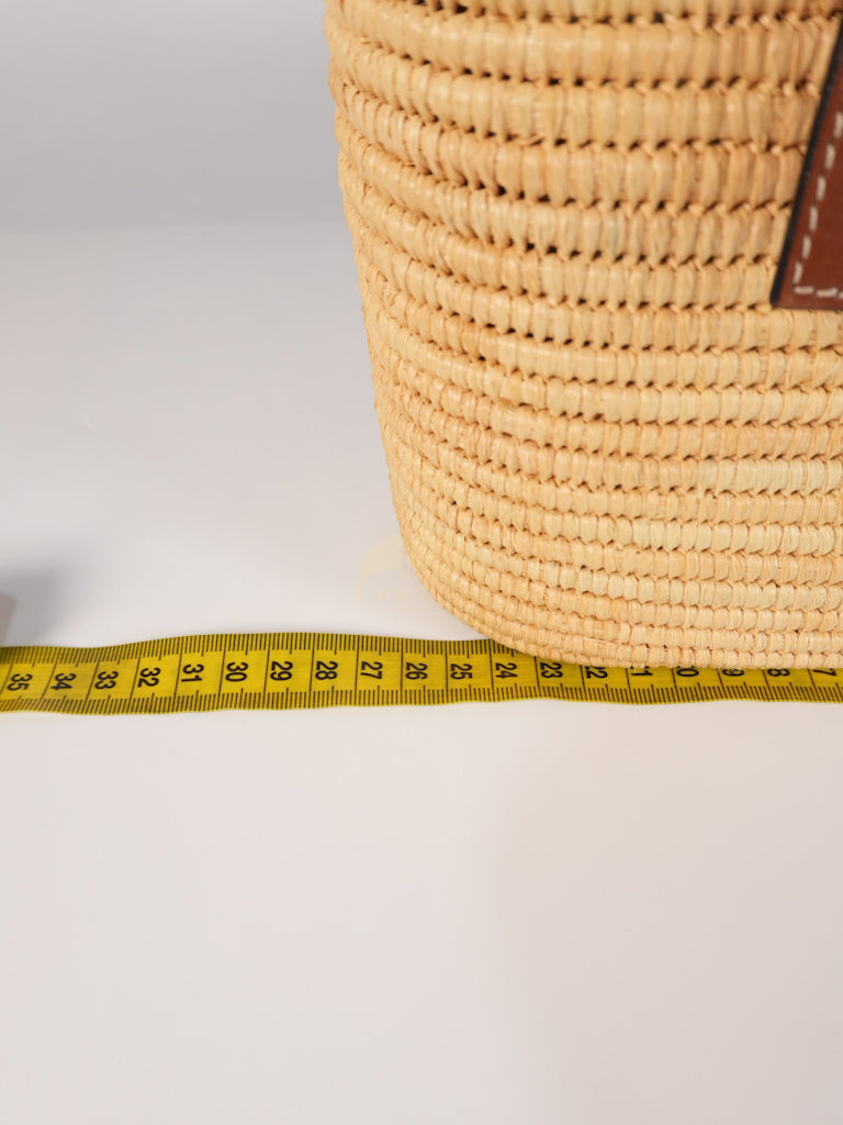 Raffia Ibiza Square Natural Tan Basket Bag | Purse Maison Luxury Bags Shop