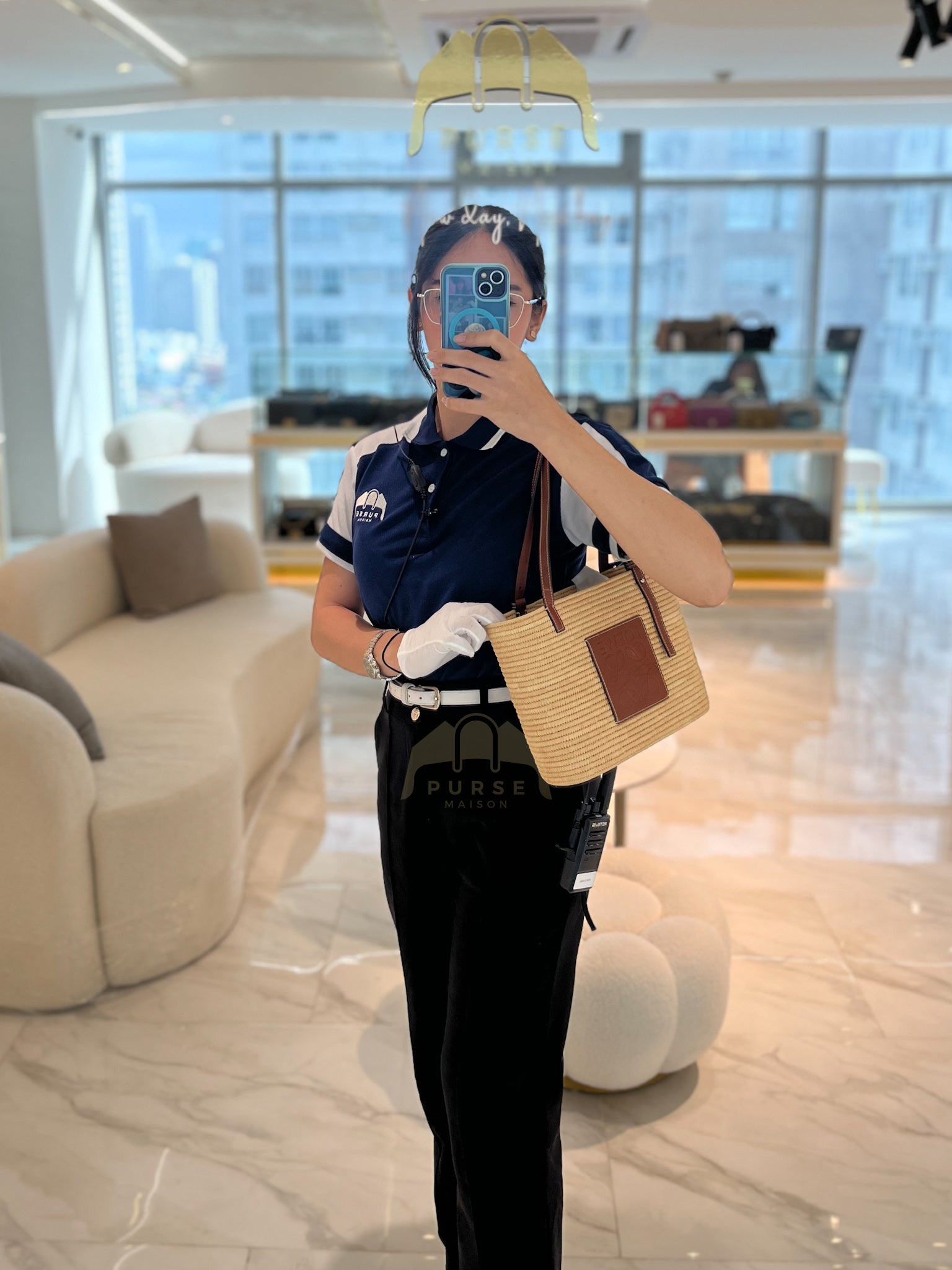 Raffia Ibiza Square Natural Tan Basket Bag | Purse Maison Luxury Bags Shop