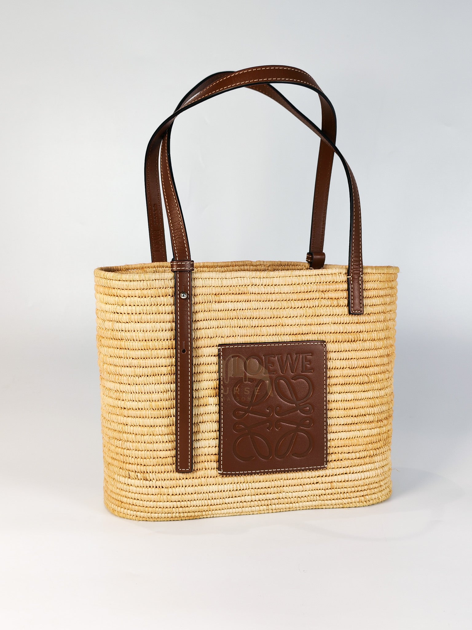 Raffia Ibiza Square Natural Tan Basket Bag | Purse Maison Luxury Bags Shop